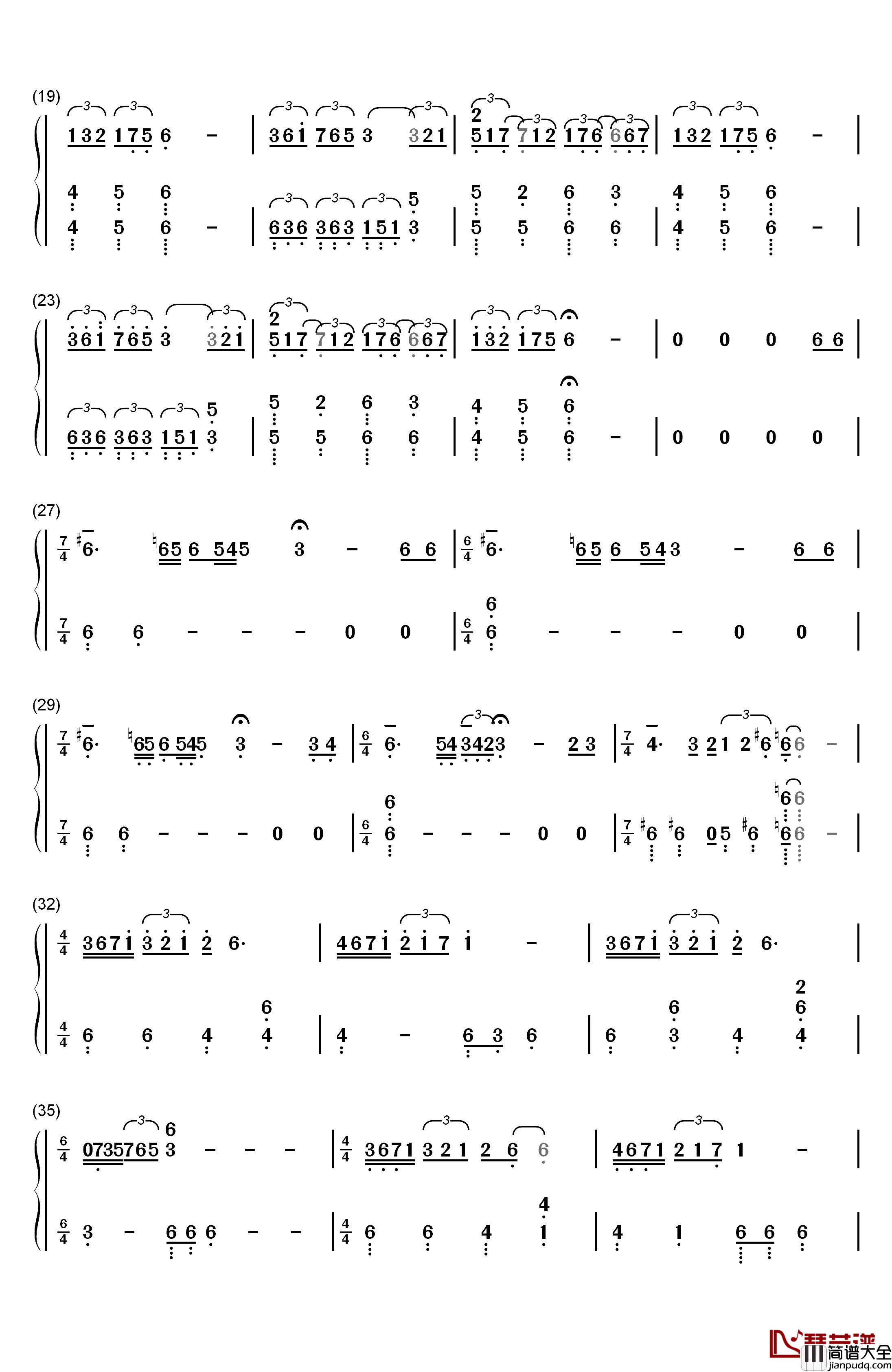 Atlantico钢琴简谱_数字双手_Roberto_Cacciapaglia