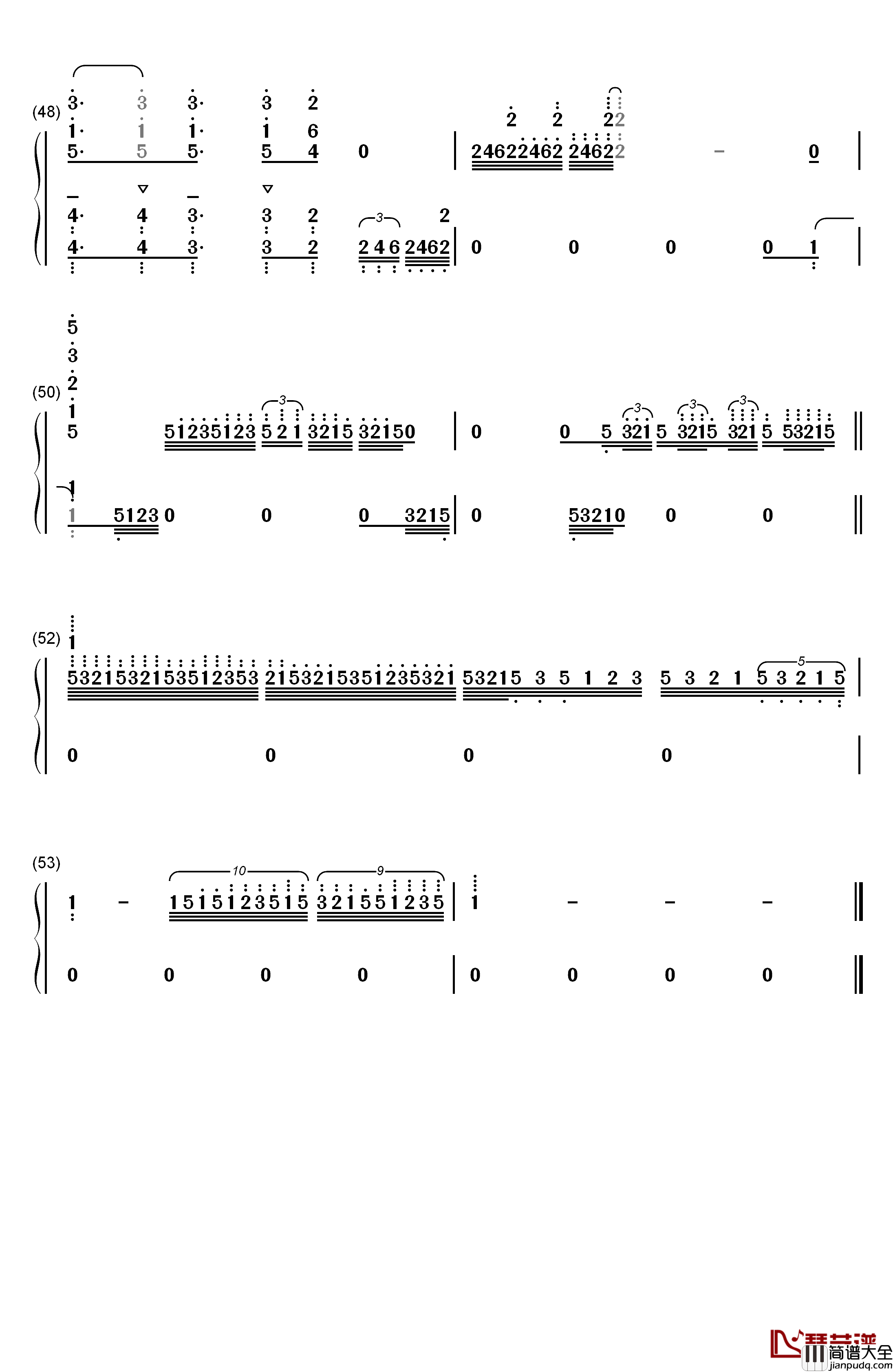 CLICK钢琴简谱_数字双手_Claris