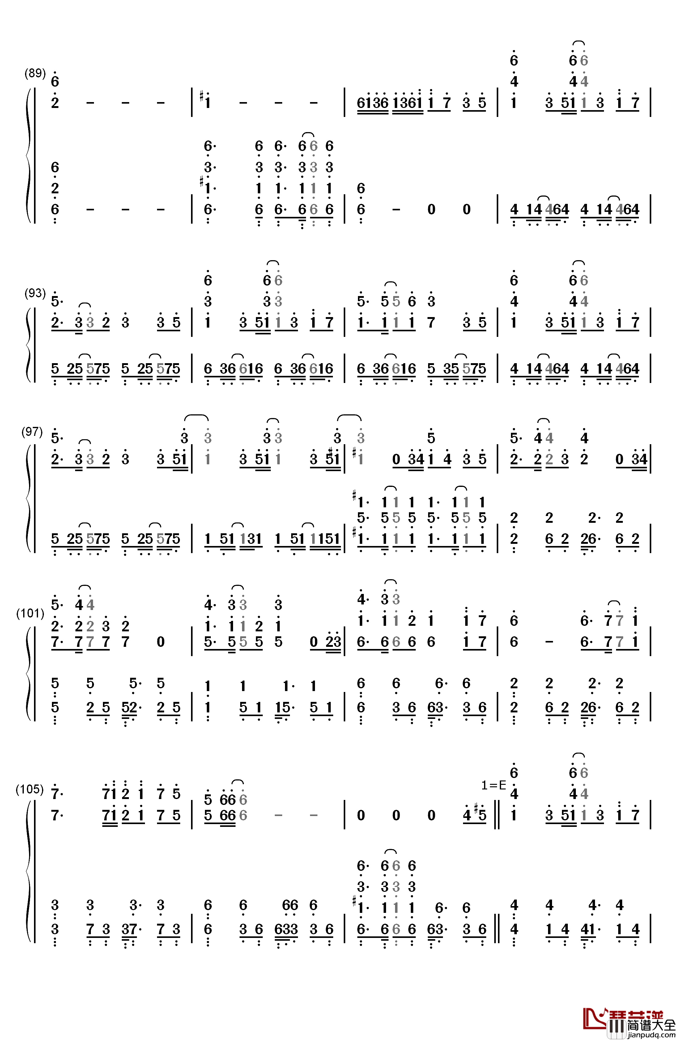 Late_in_Autumn钢琴简谱_数字双手_fripSide