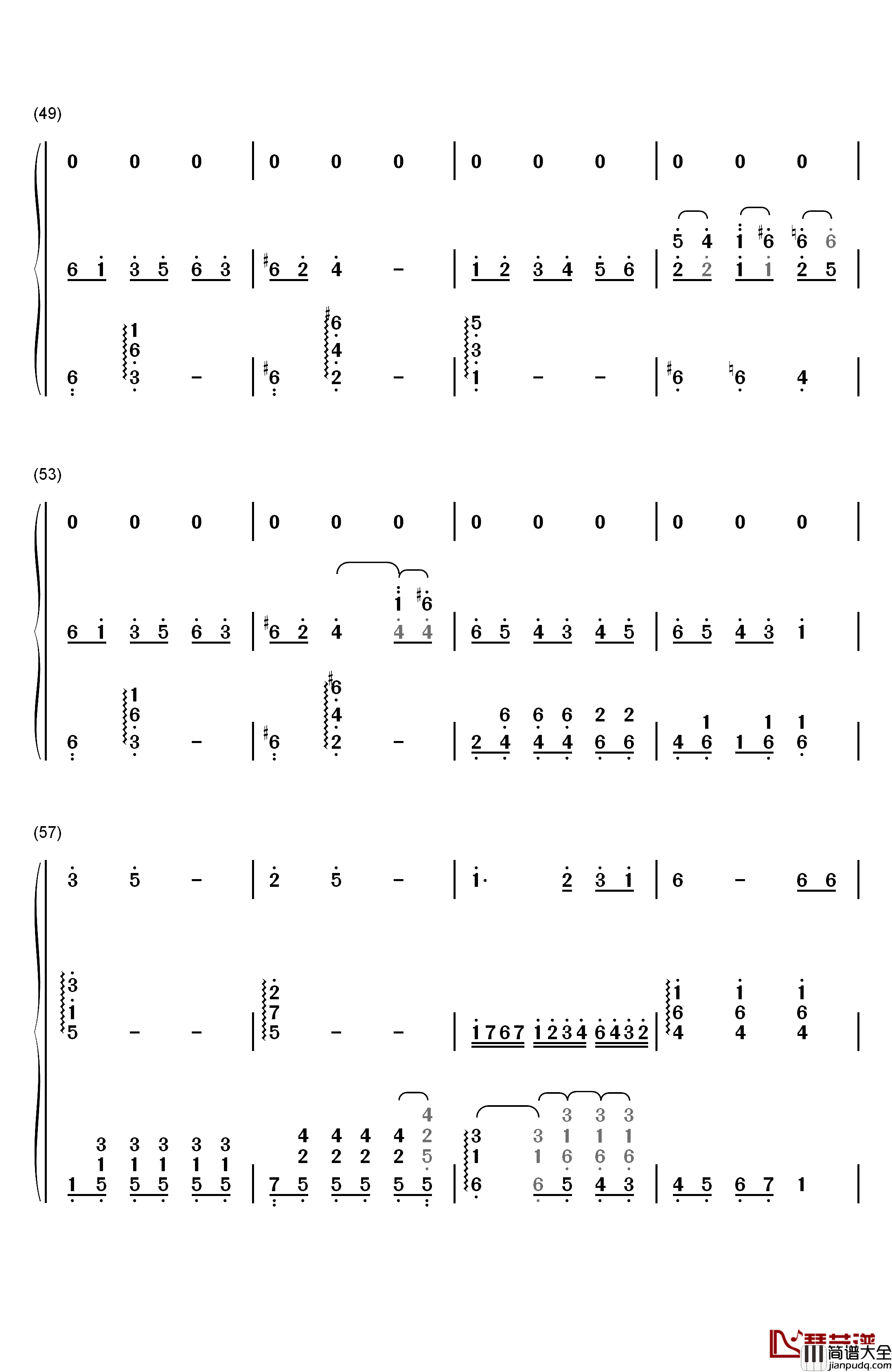 ひかりにわ钢琴简谱_数字双手_早见沙织