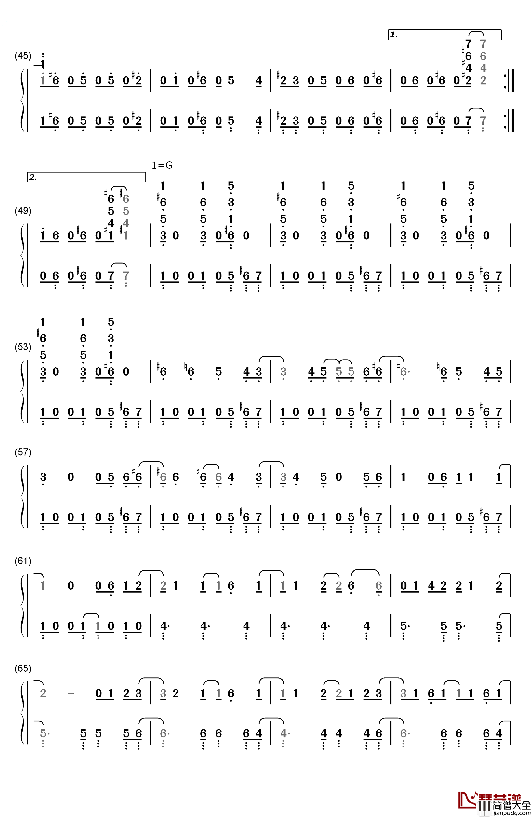 You_Can't_Stop_The_Beat钢琴简谱_数字双手_Marc_Shaiman