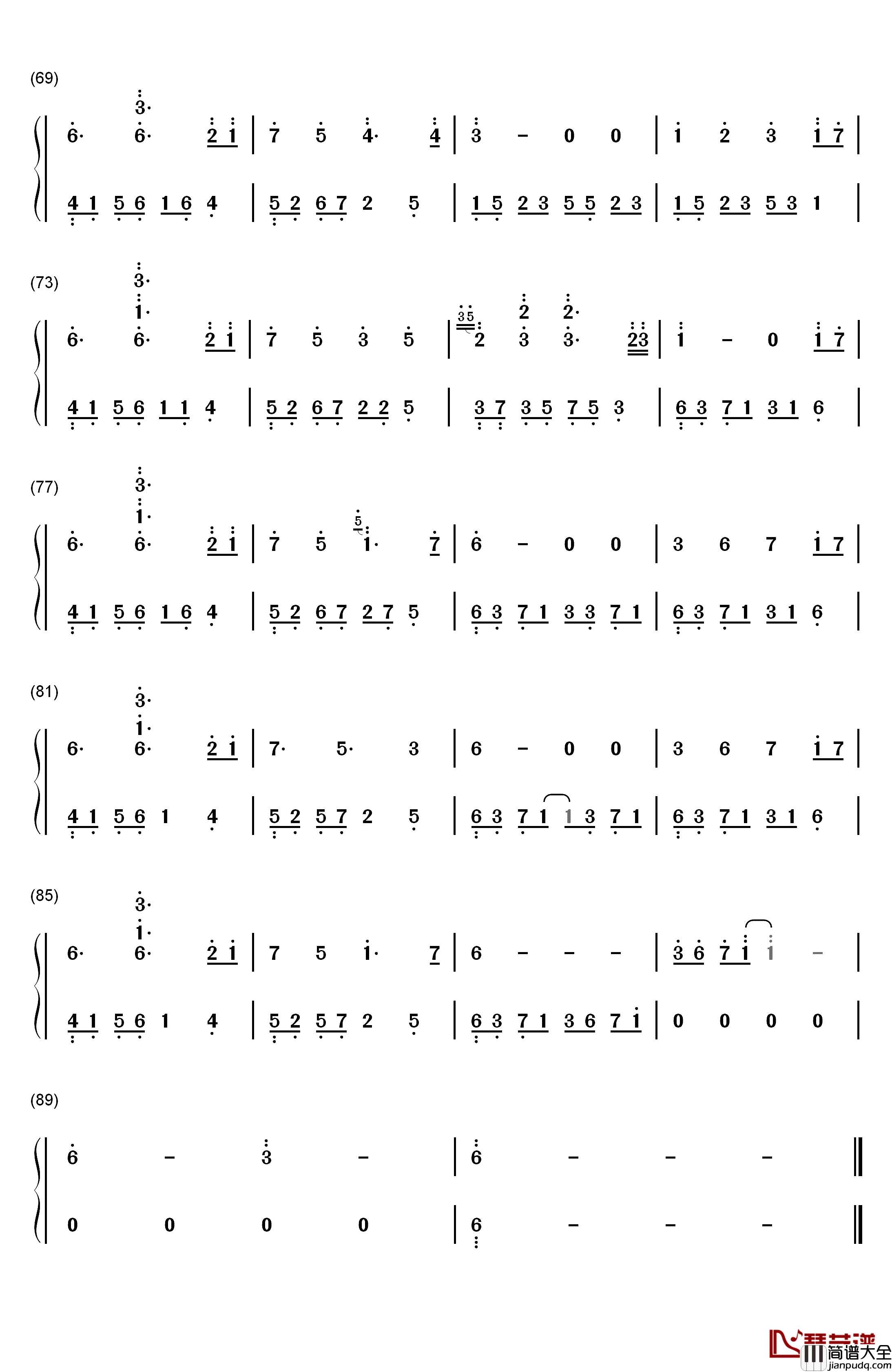 夜的钢琴曲_18钢琴简谱_数字双手_石进