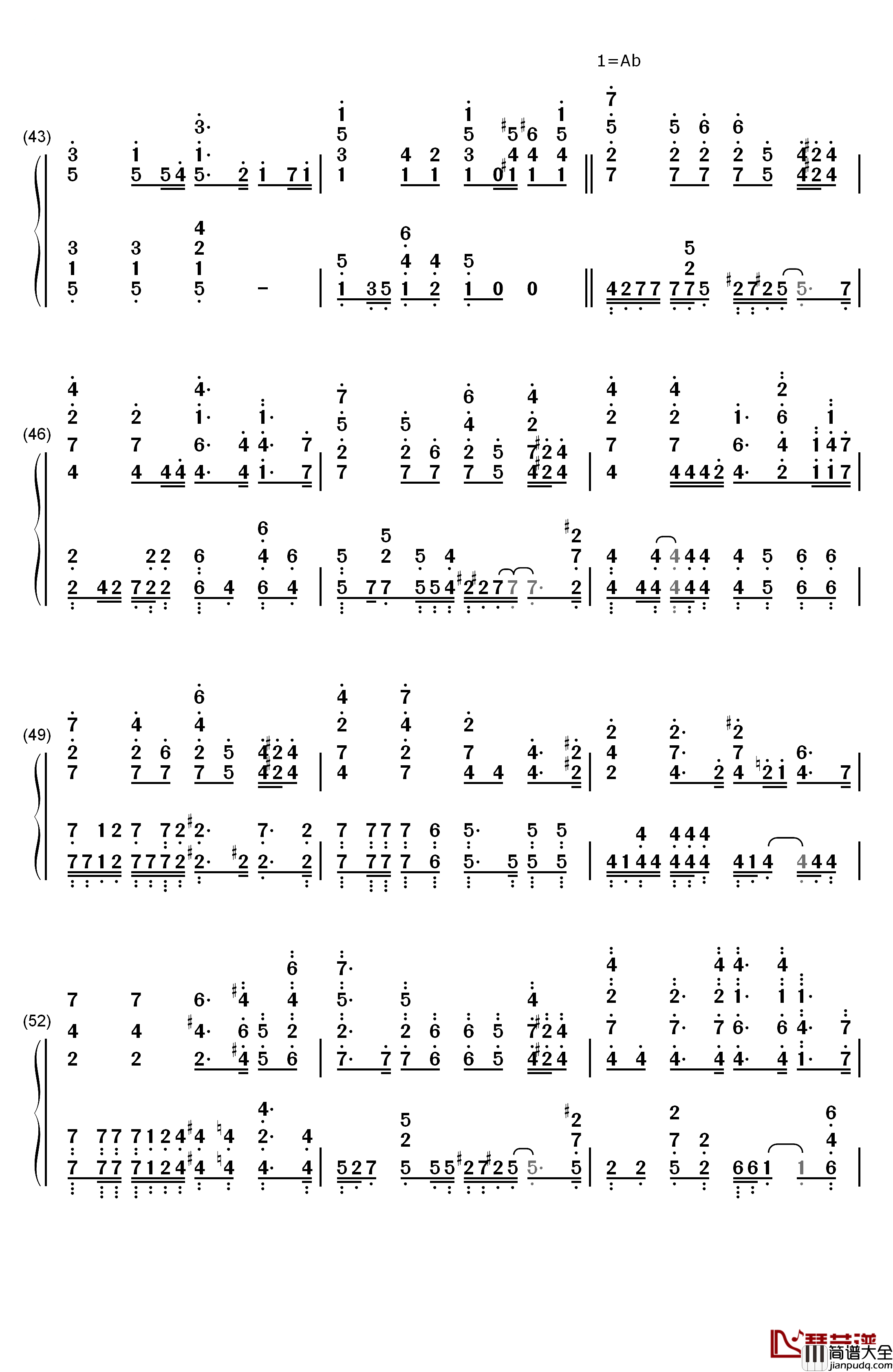 You_Raise_Me_Up钢琴简谱_数字双手_Josh_Groban