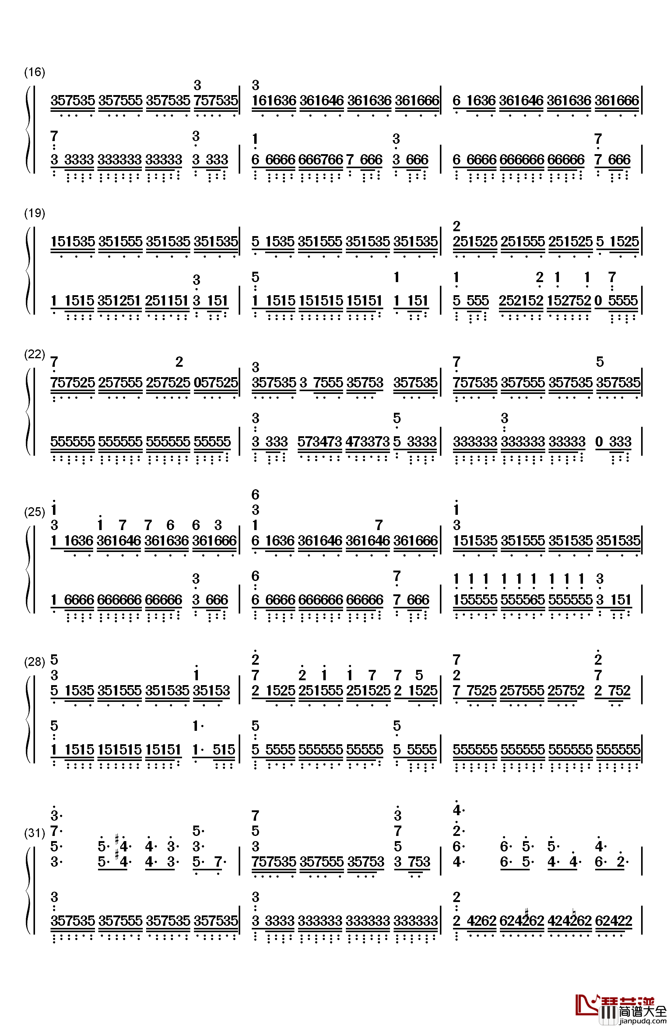 Chevaliers_De_Sangreal钢琴简谱_数字双手_Hans_Zimmer