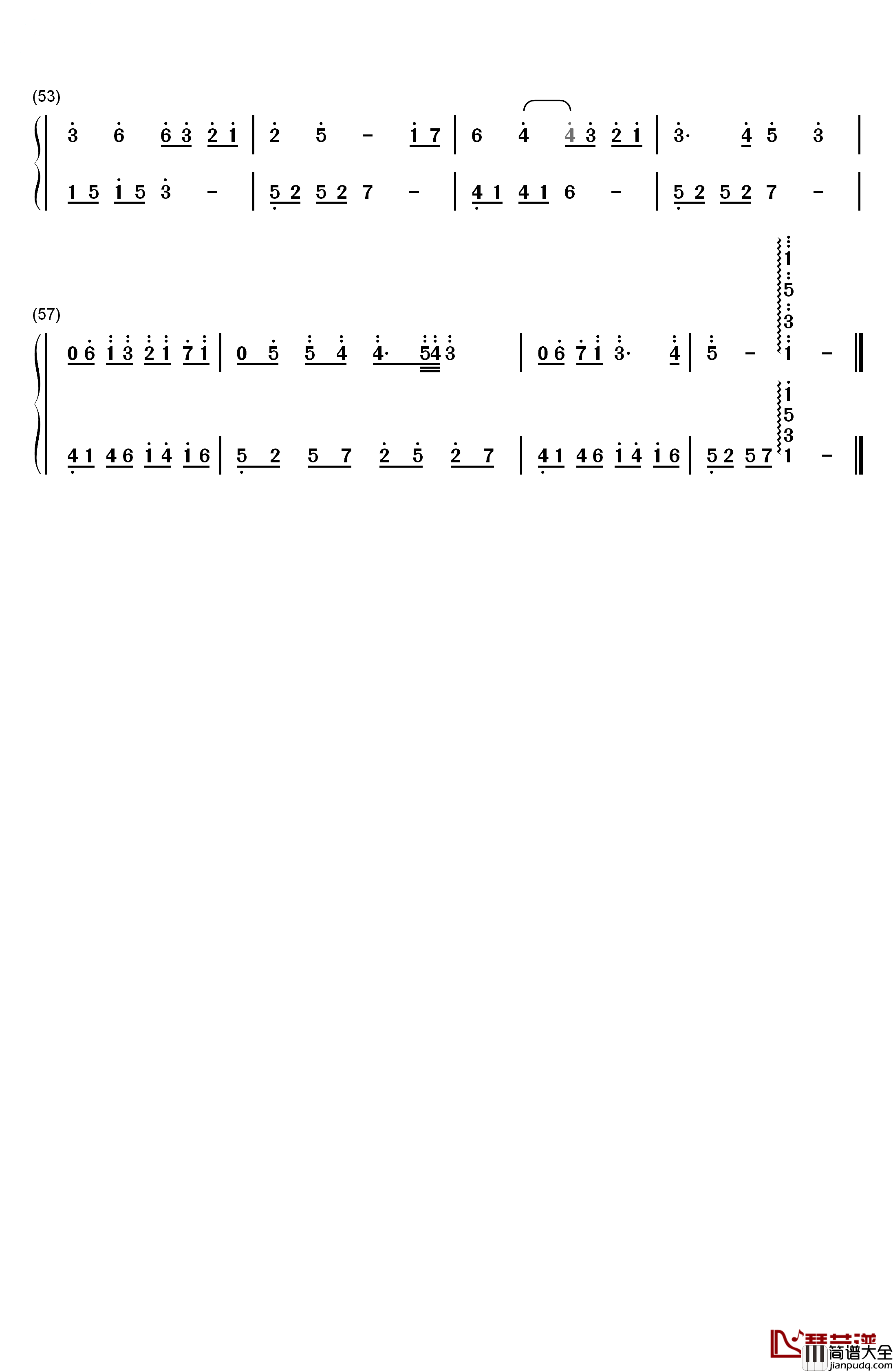 夙念钢琴简谱_数字双手_郁可唯