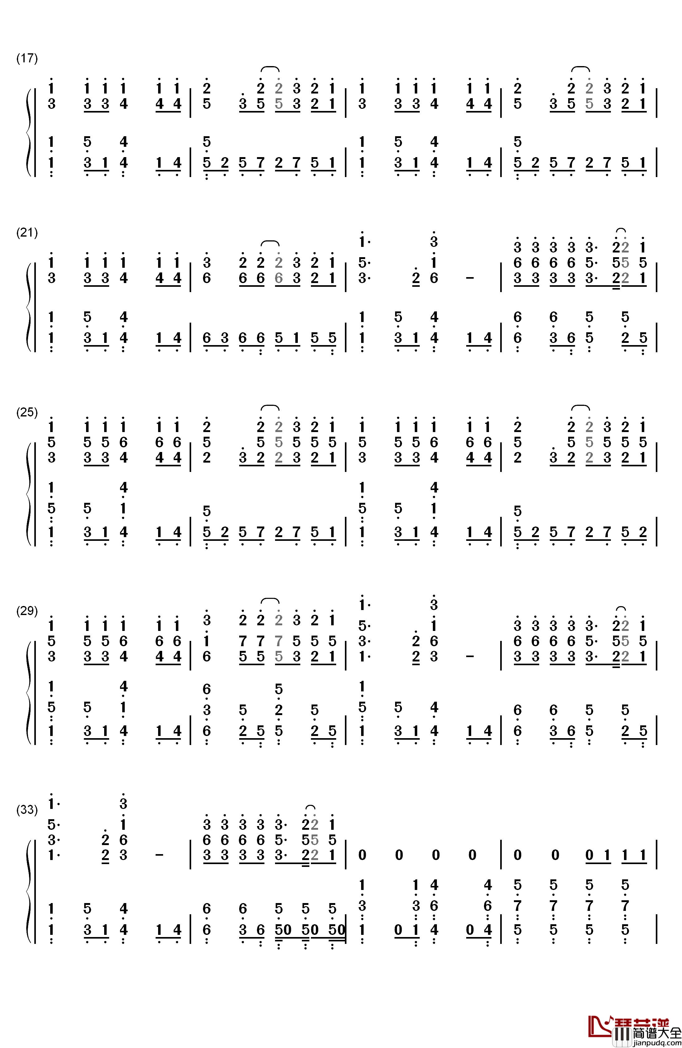 What_Makes_You_Beautiful钢琴简谱_数字双手_One_Direction
