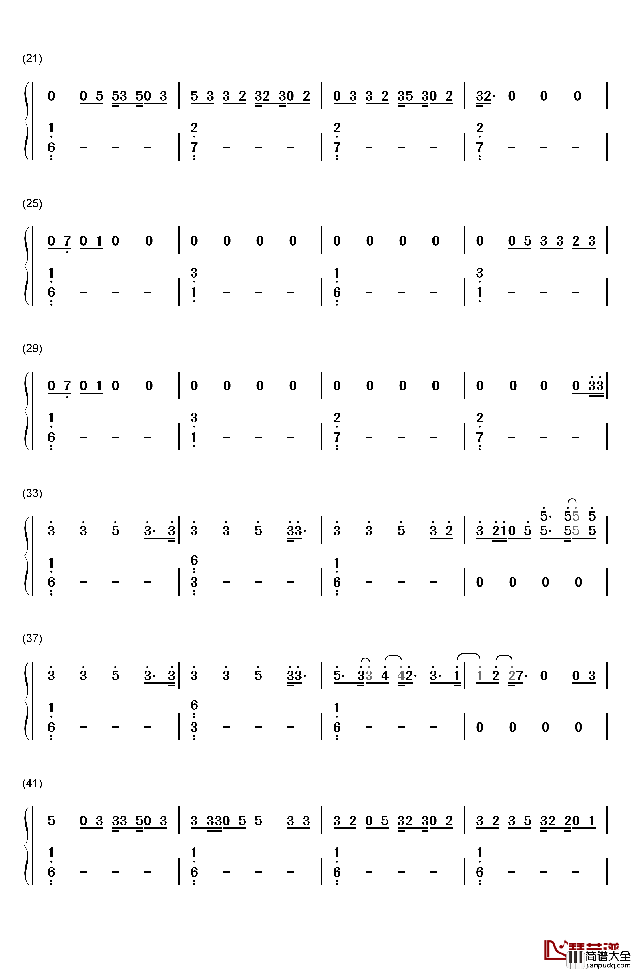 Wild_Things钢琴简谱_数字双手_Alessia_Cara