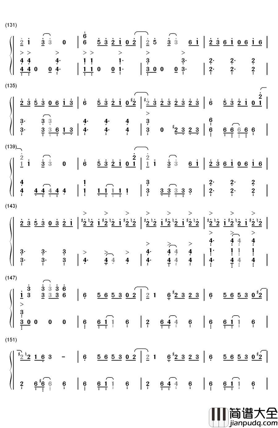 アウターサイエンス钢琴简谱_数字双手_IA