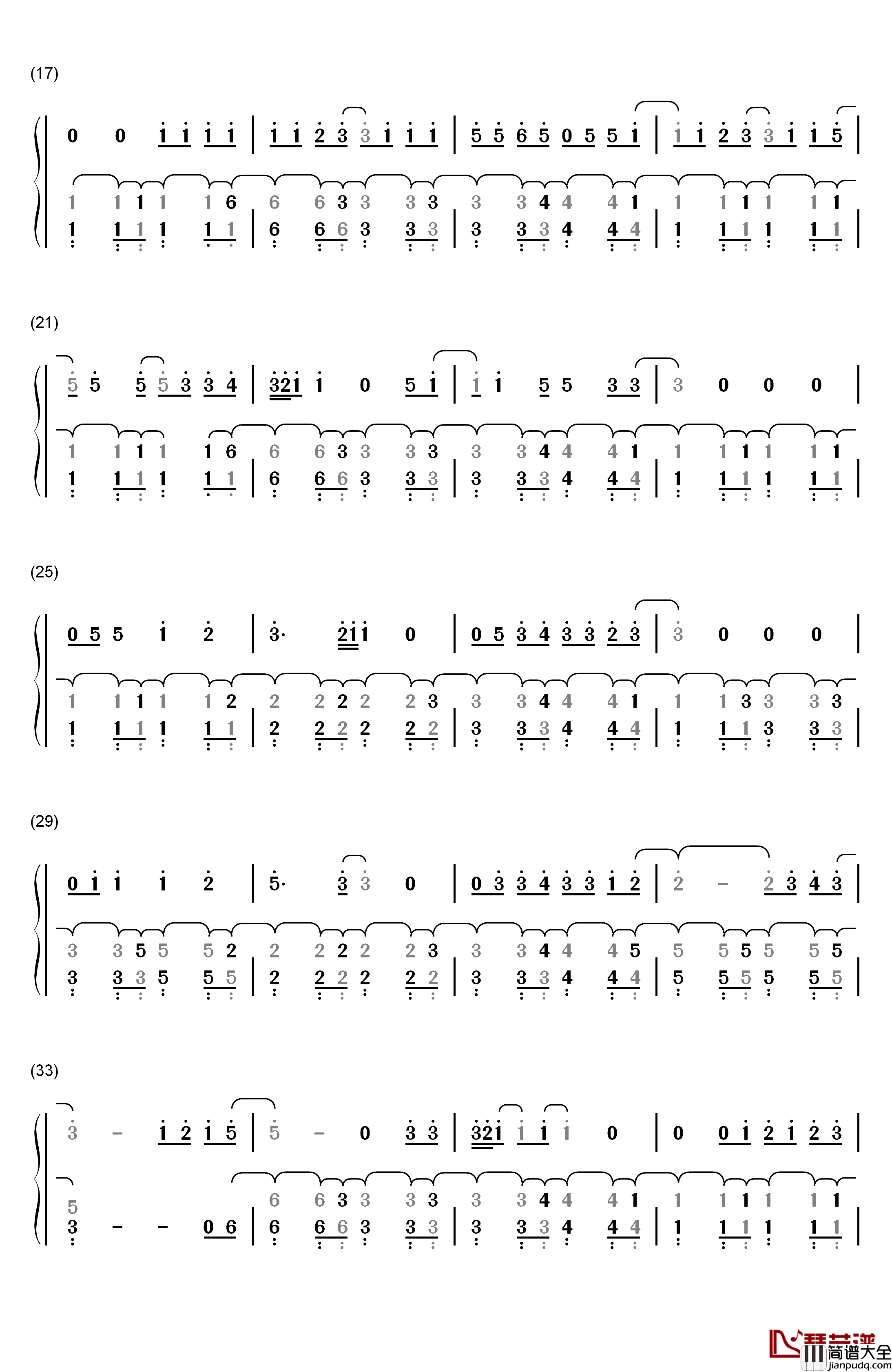 Small_Bump钢琴简谱_数字双手_Ed_Sheeran