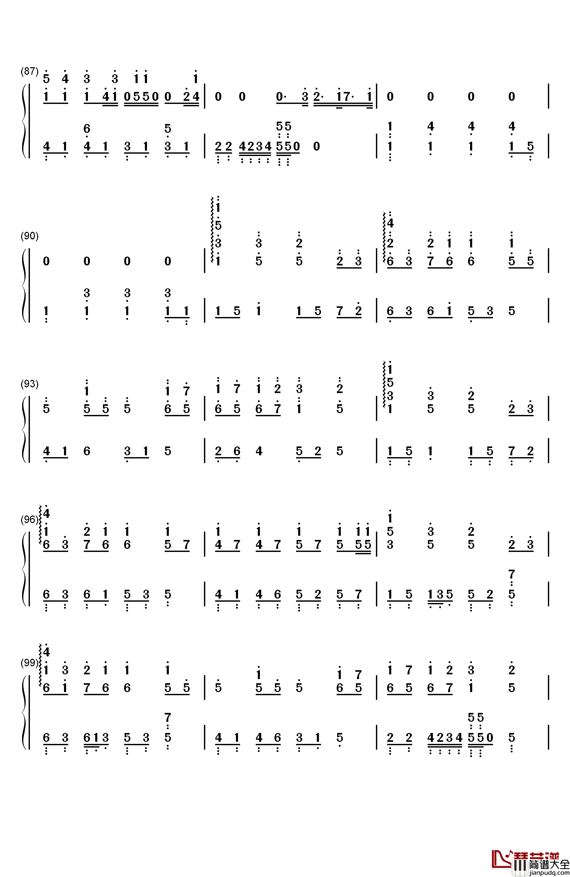 爱してるばんざーい!钢琴简谱_数字双手_μ's