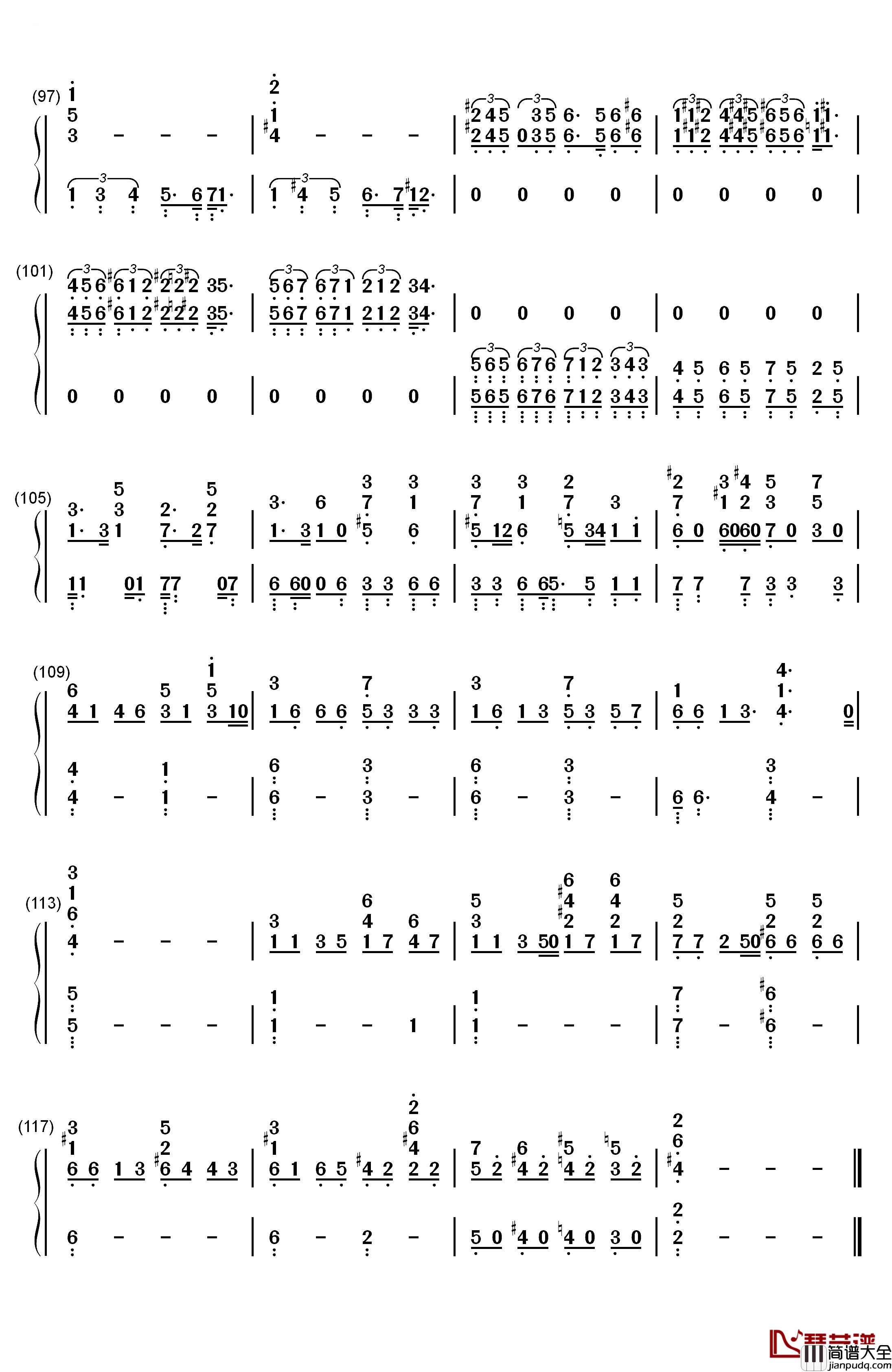 Bohemian_Rhapsody钢琴简谱_数字双手_Queen