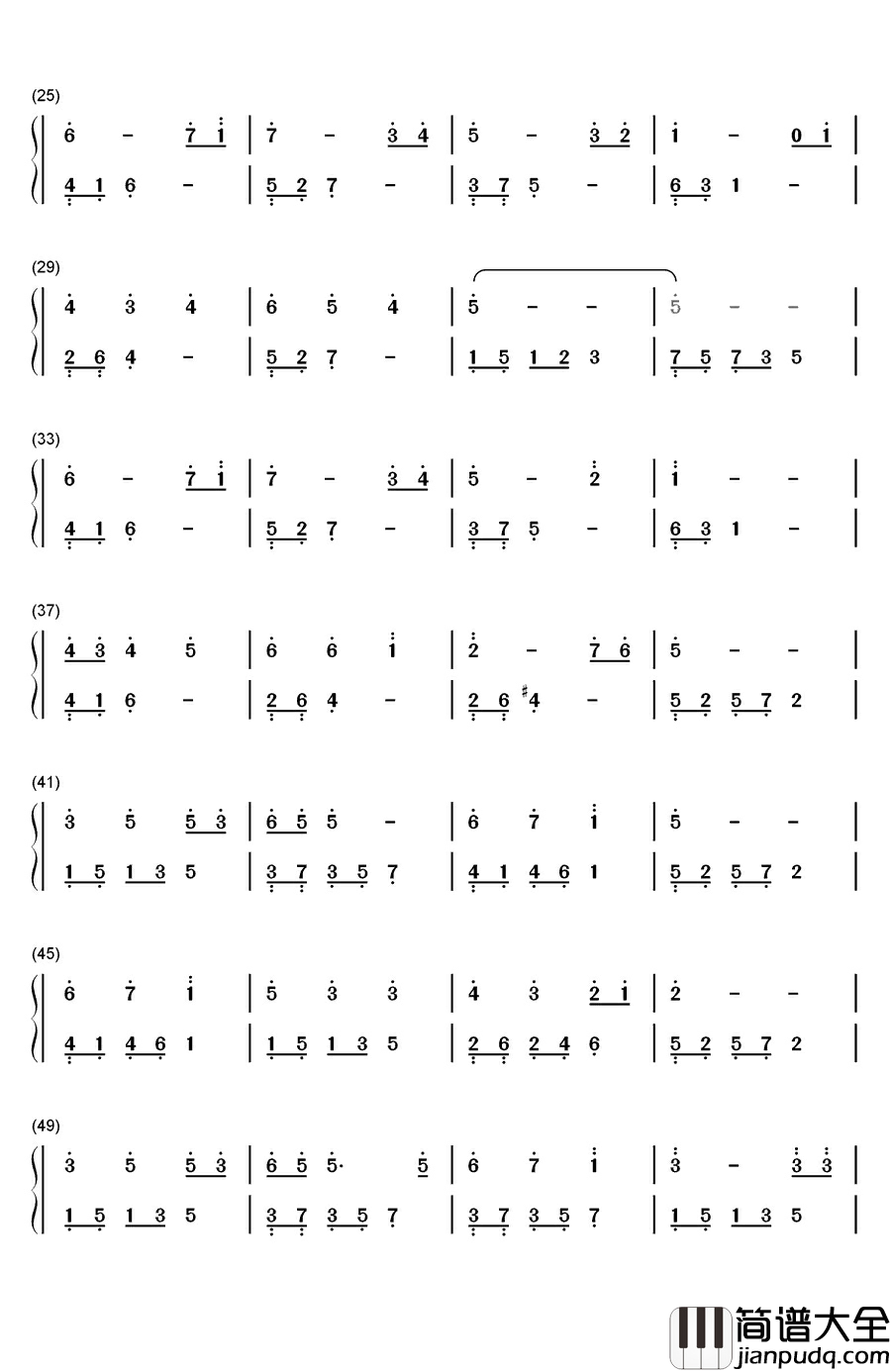 水晶钢琴简谱_数字双手_任贤齐__徐怀钰