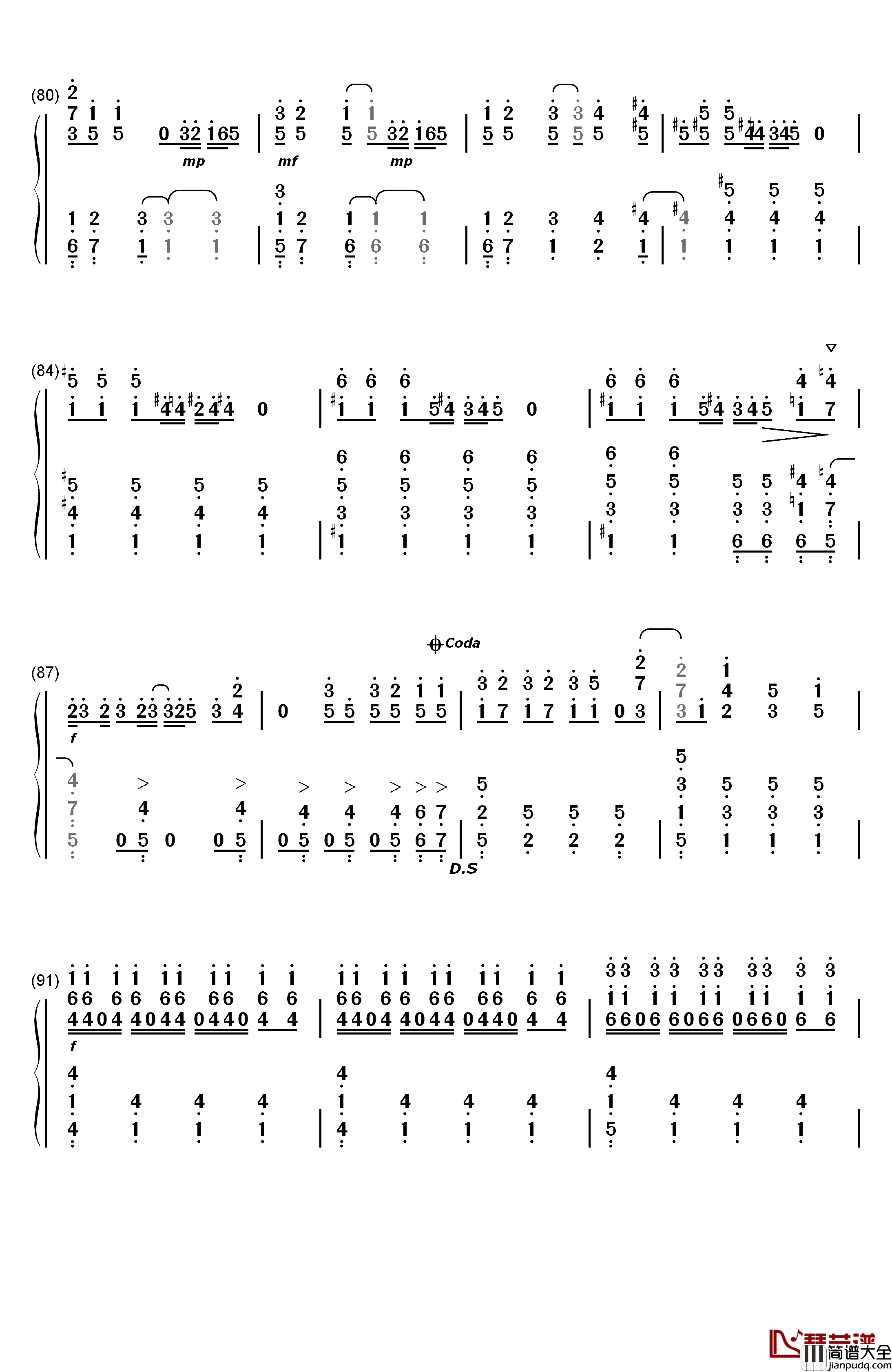 恋するフォーチュンクッキー(恋爱的幸运饼干)钢琴简谱_数字双手_AKB48