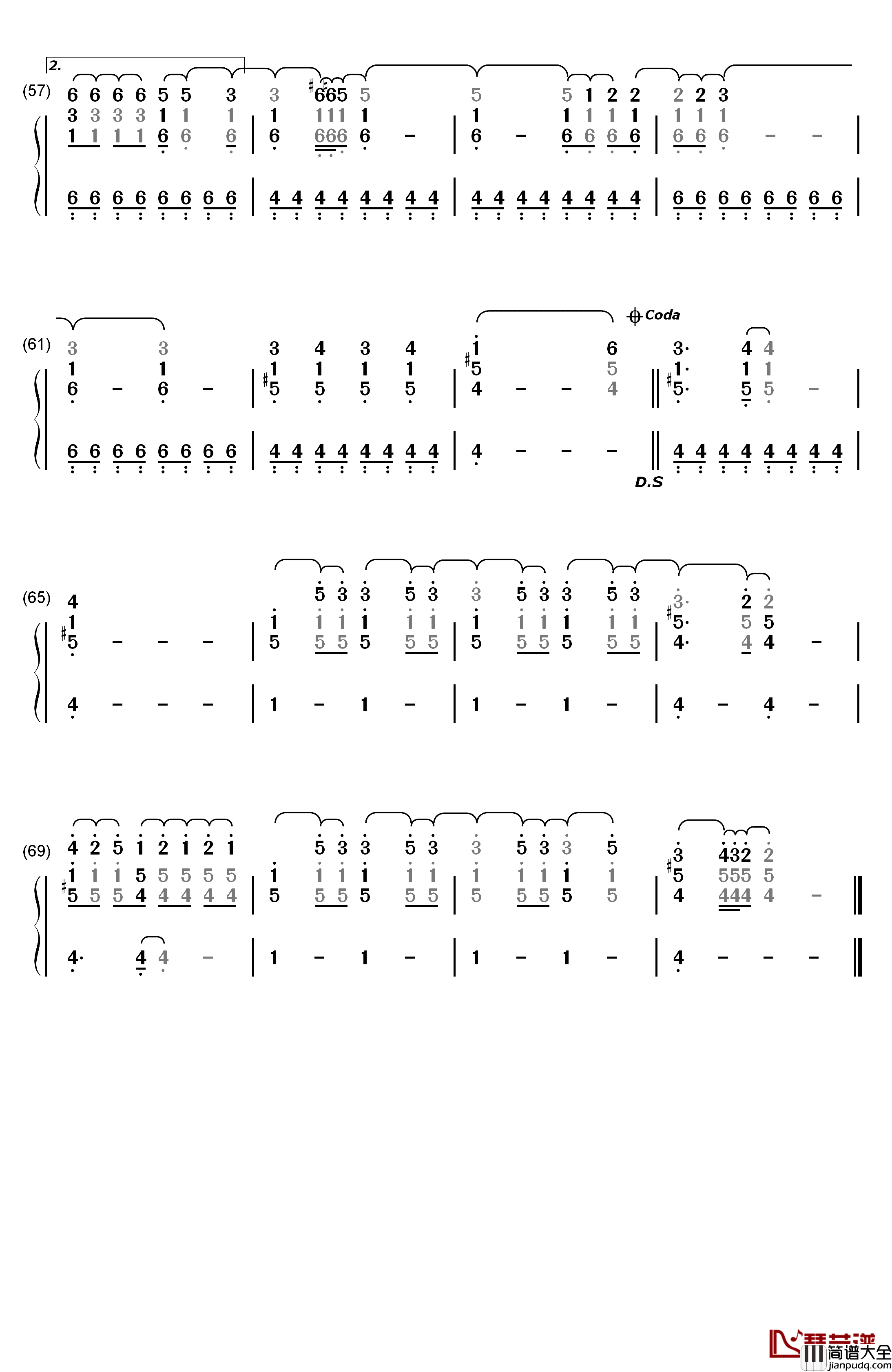 Dark_Side钢琴简谱_数字双手_Kelly_Clarkson