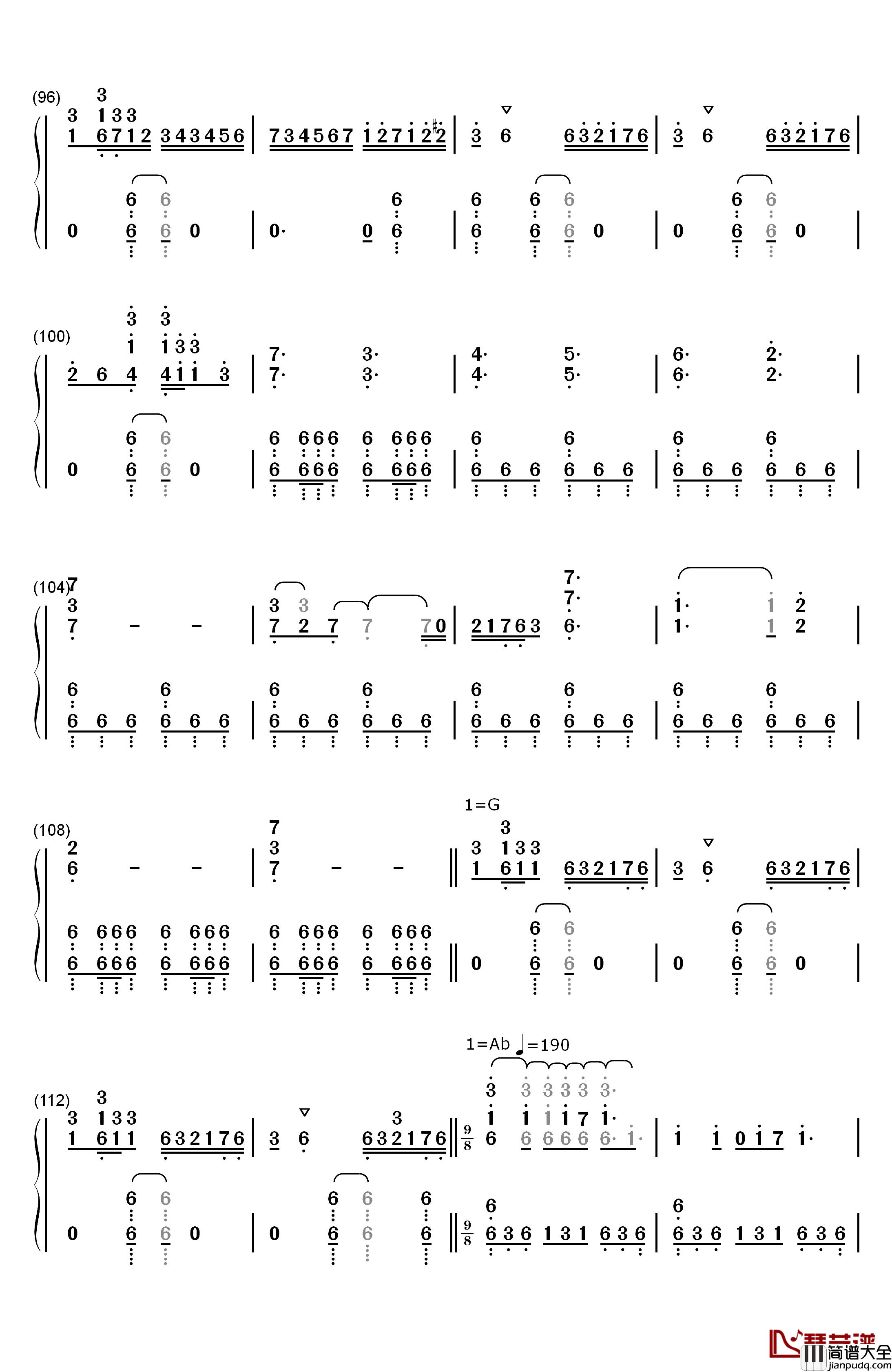 The_Adventures_of_Han钢琴简谱_数字双手_John_Williams