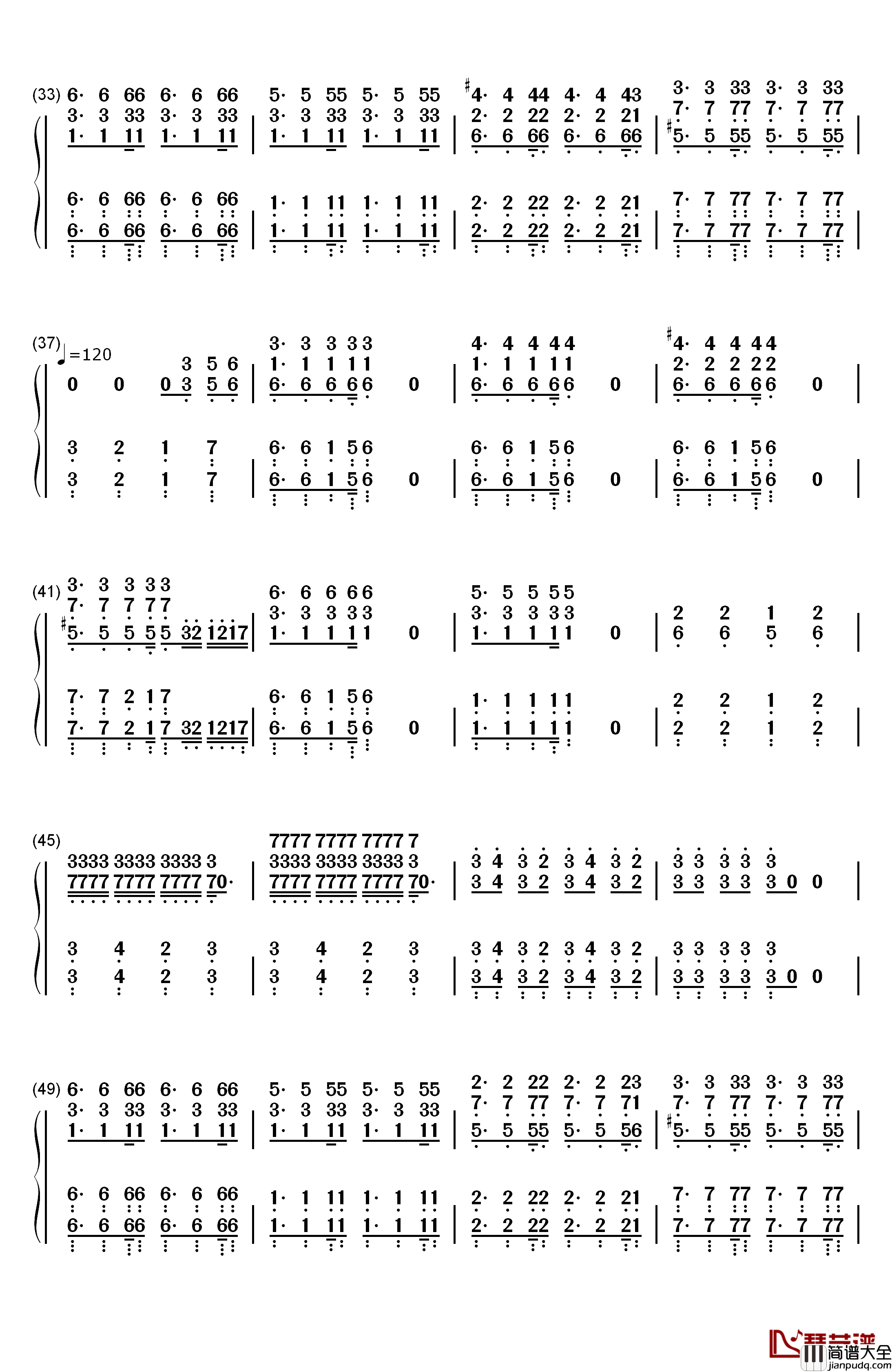 张士超你到底把我家钥匙放在哪里了钢琴简谱_数字双手_上海彩虹室内合唱团