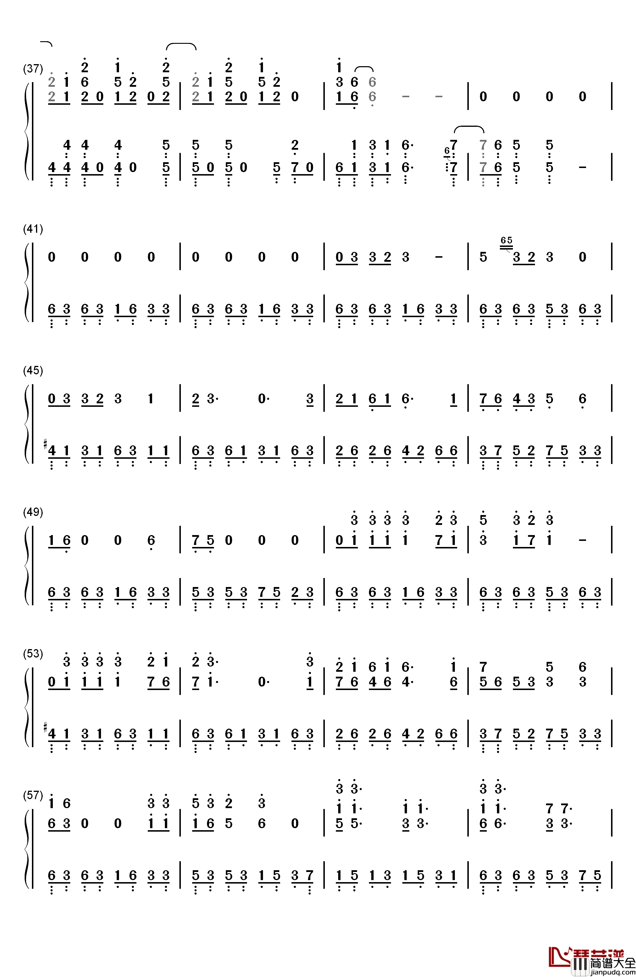 Beat_It钢琴简谱_数字双手_迈克尔·杰克逊__Michael_Jackson