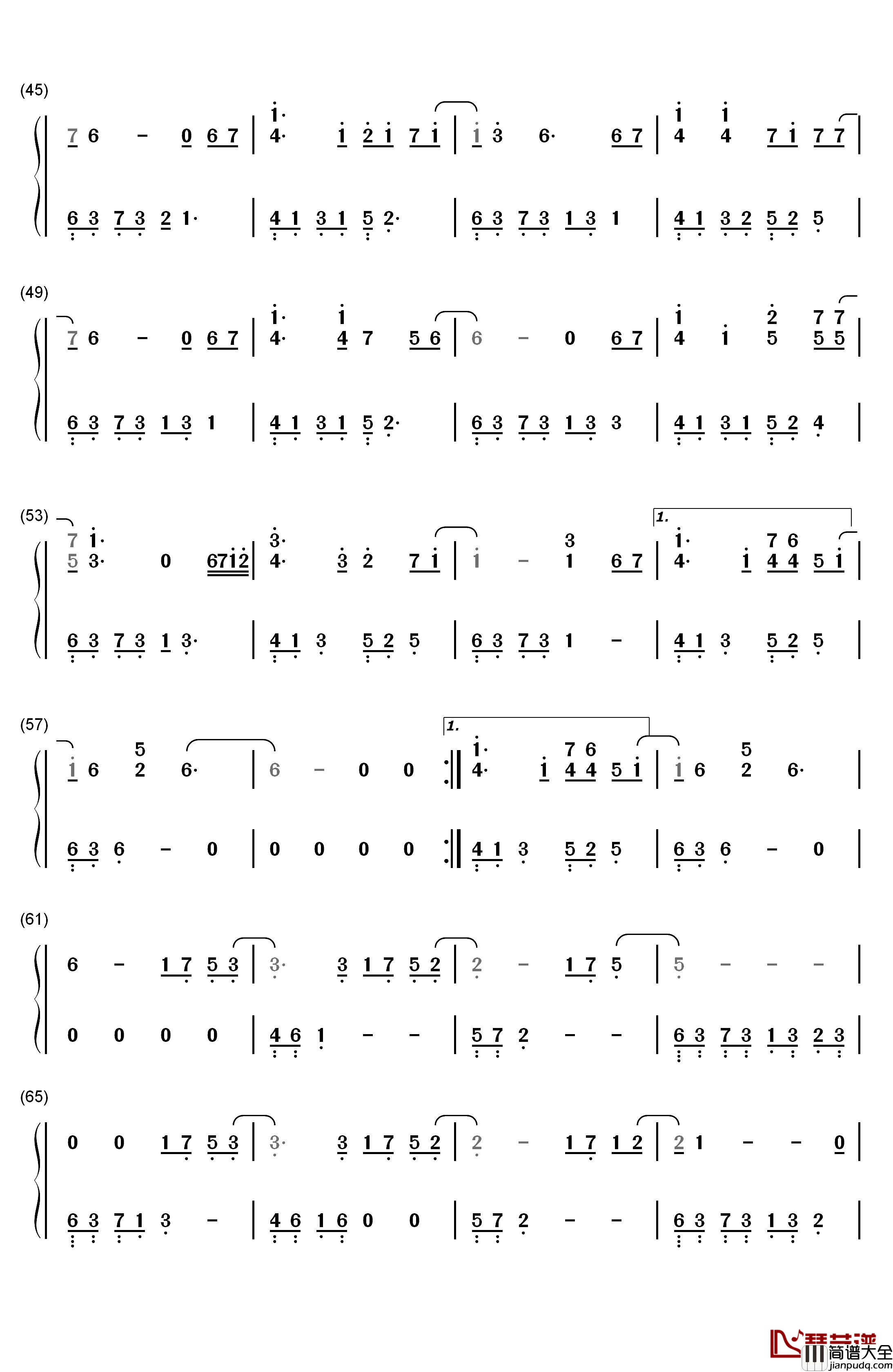 一天一天Day_by_Day钢琴简谱_数字双手_Big_Bang