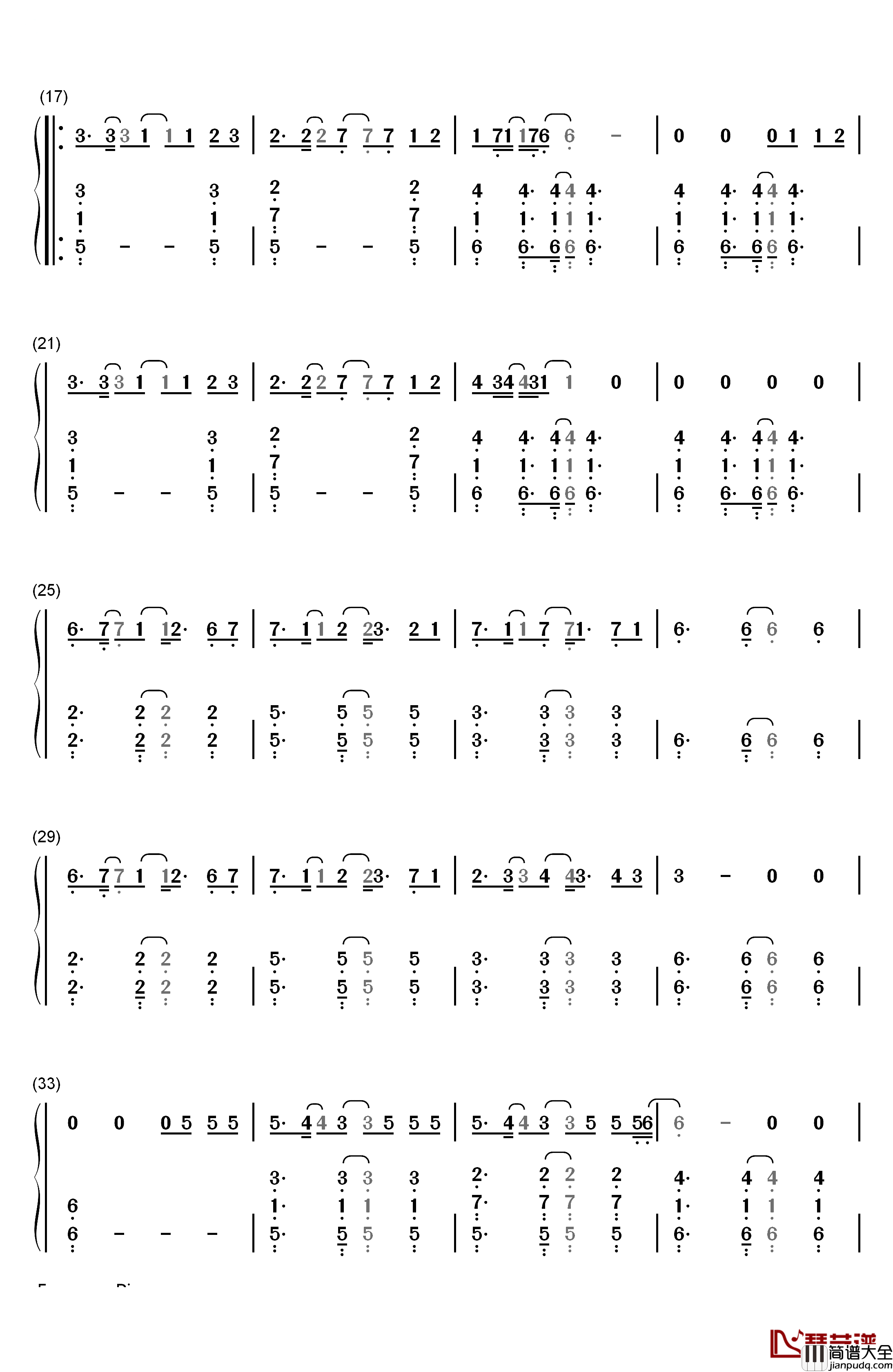 Better_Way钢琴简谱_数字双手_Tom_Chaplin