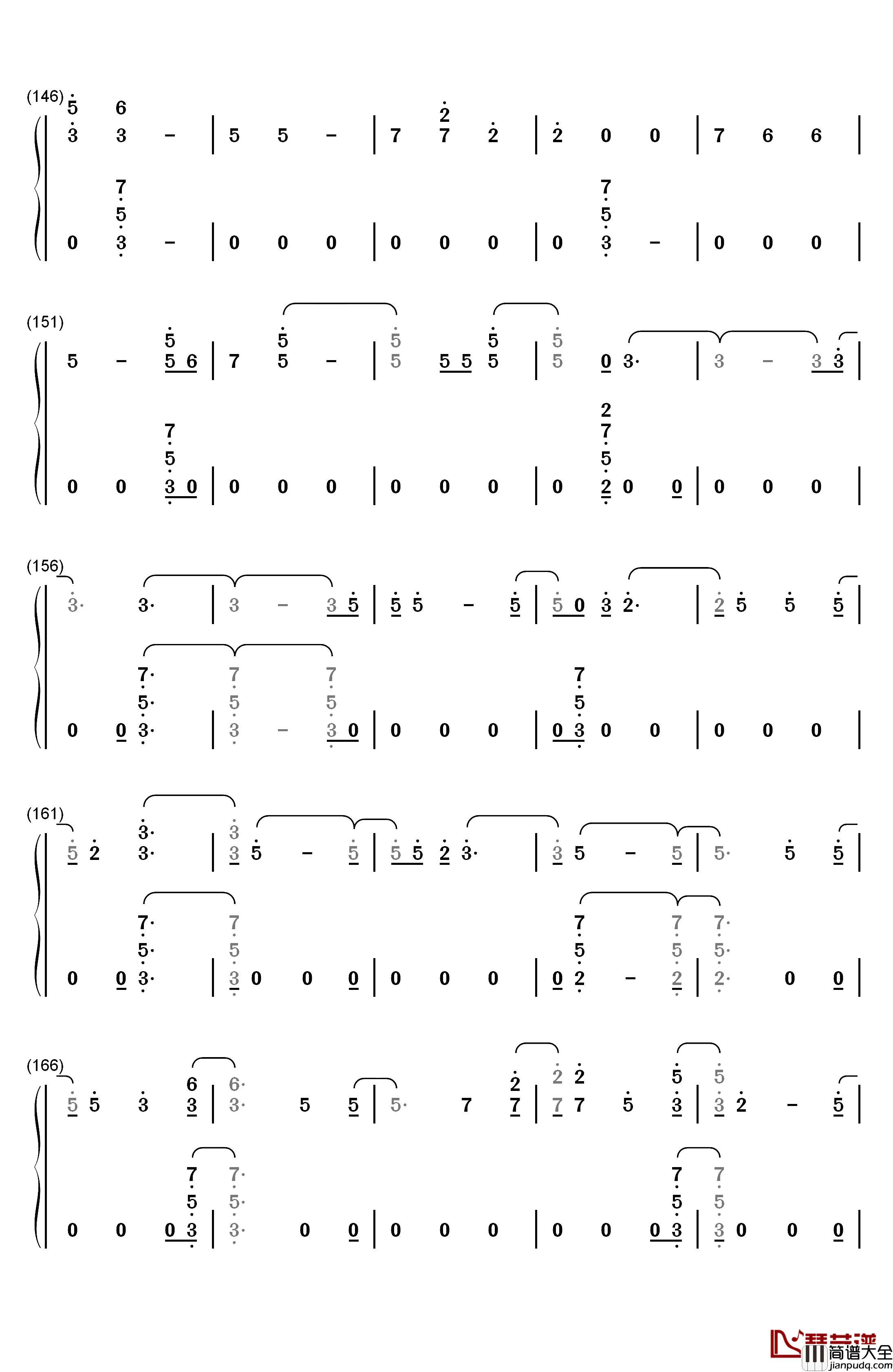 Look_What_I_Found钢琴简谱_数字双手_Lady_Gaga