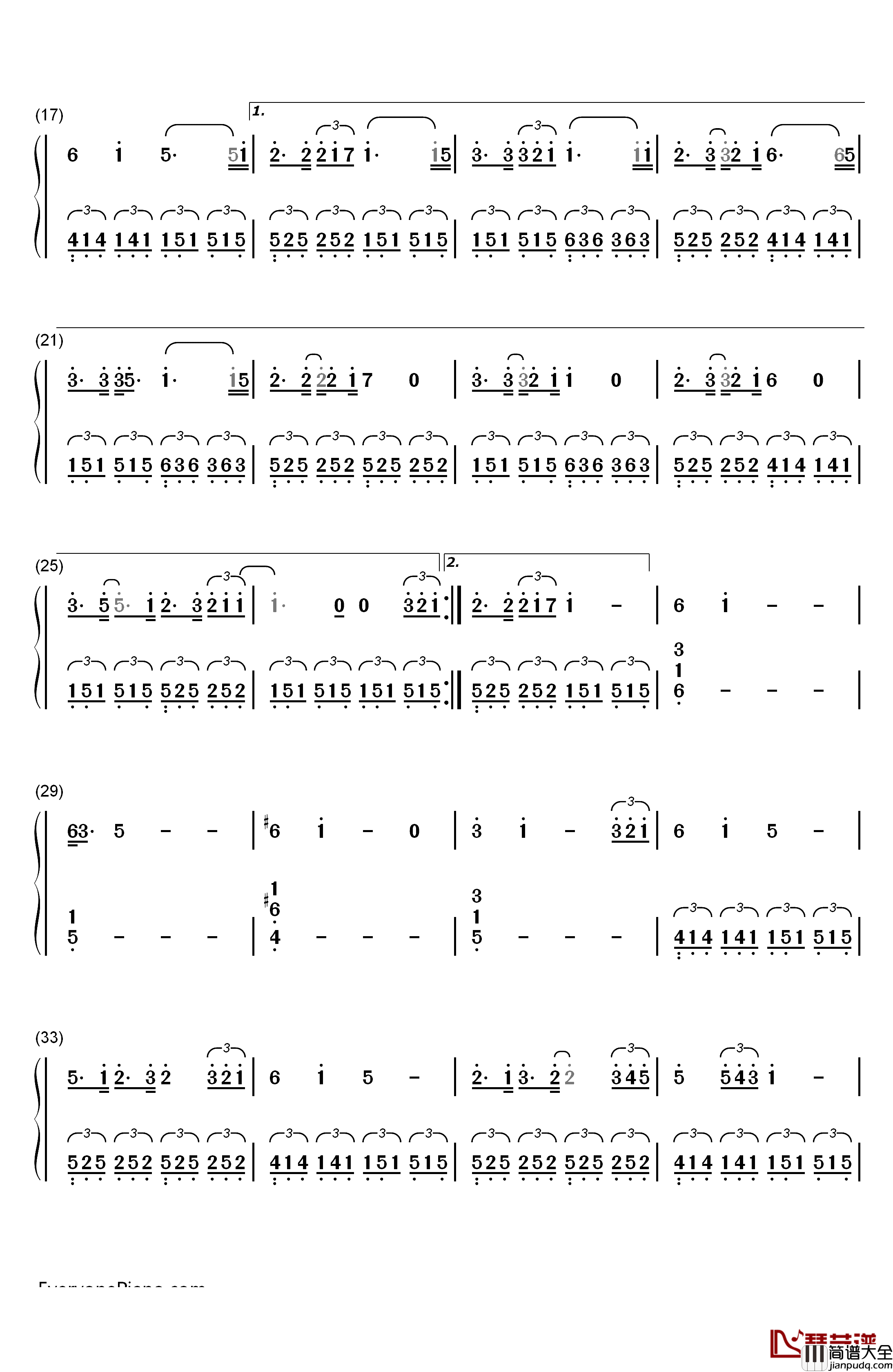 Song_of_the_Sea_(Lullaby)钢琴简谱_数字双手_Nolwenn_Leroy