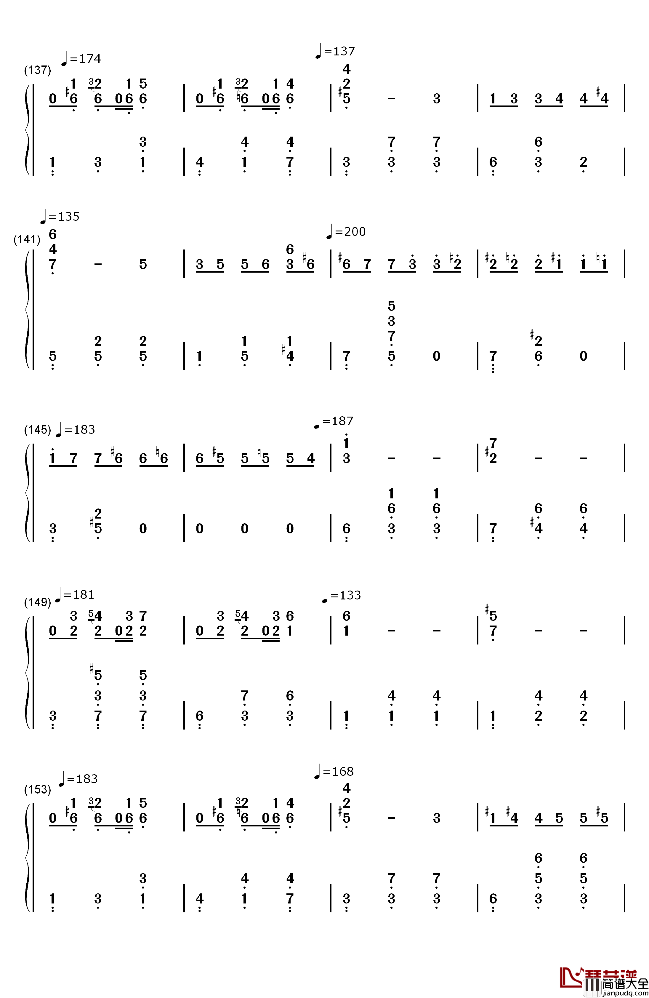 升C小调圆舞曲钢琴简谱_数字双手_肖邦
