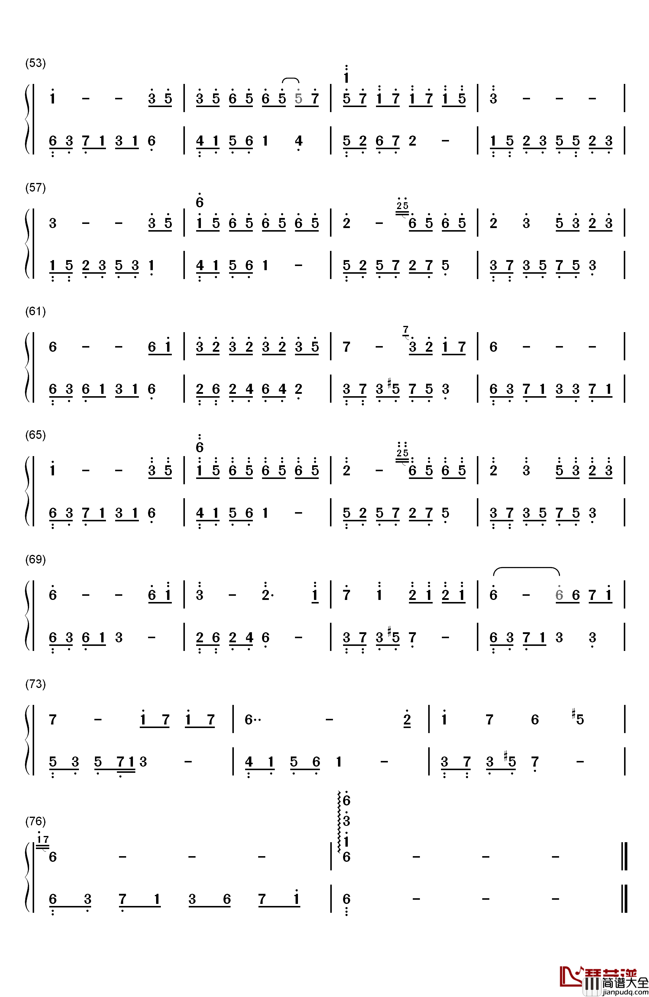 夜的钢琴曲_7钢琴简谱_数字双手_石进
