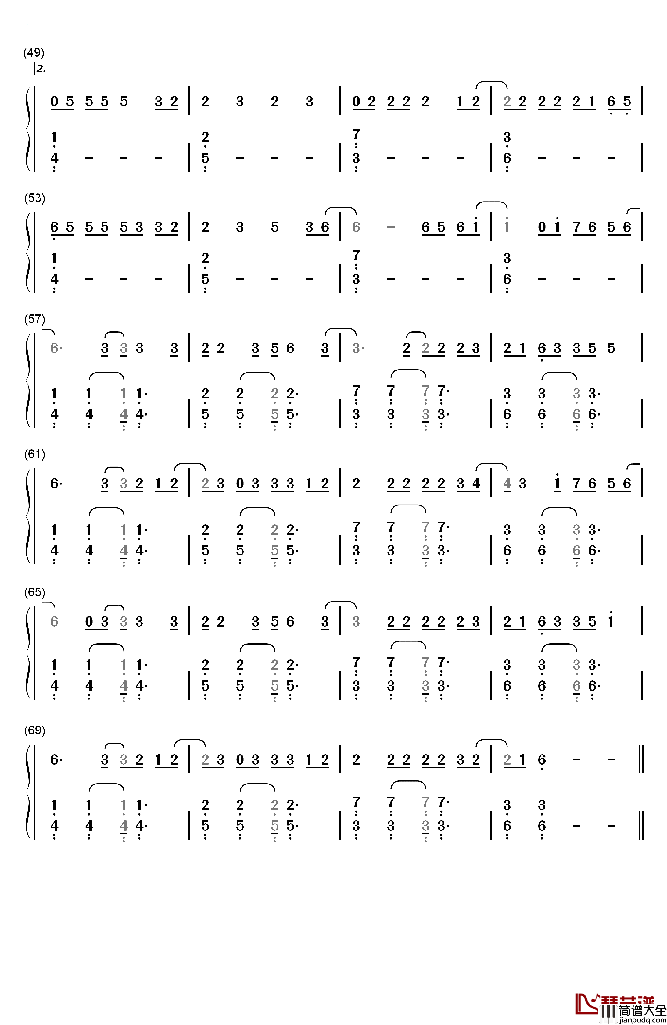 The_Fighter钢琴简谱_数字双手_Keith_Urban_Carrie_Underwood