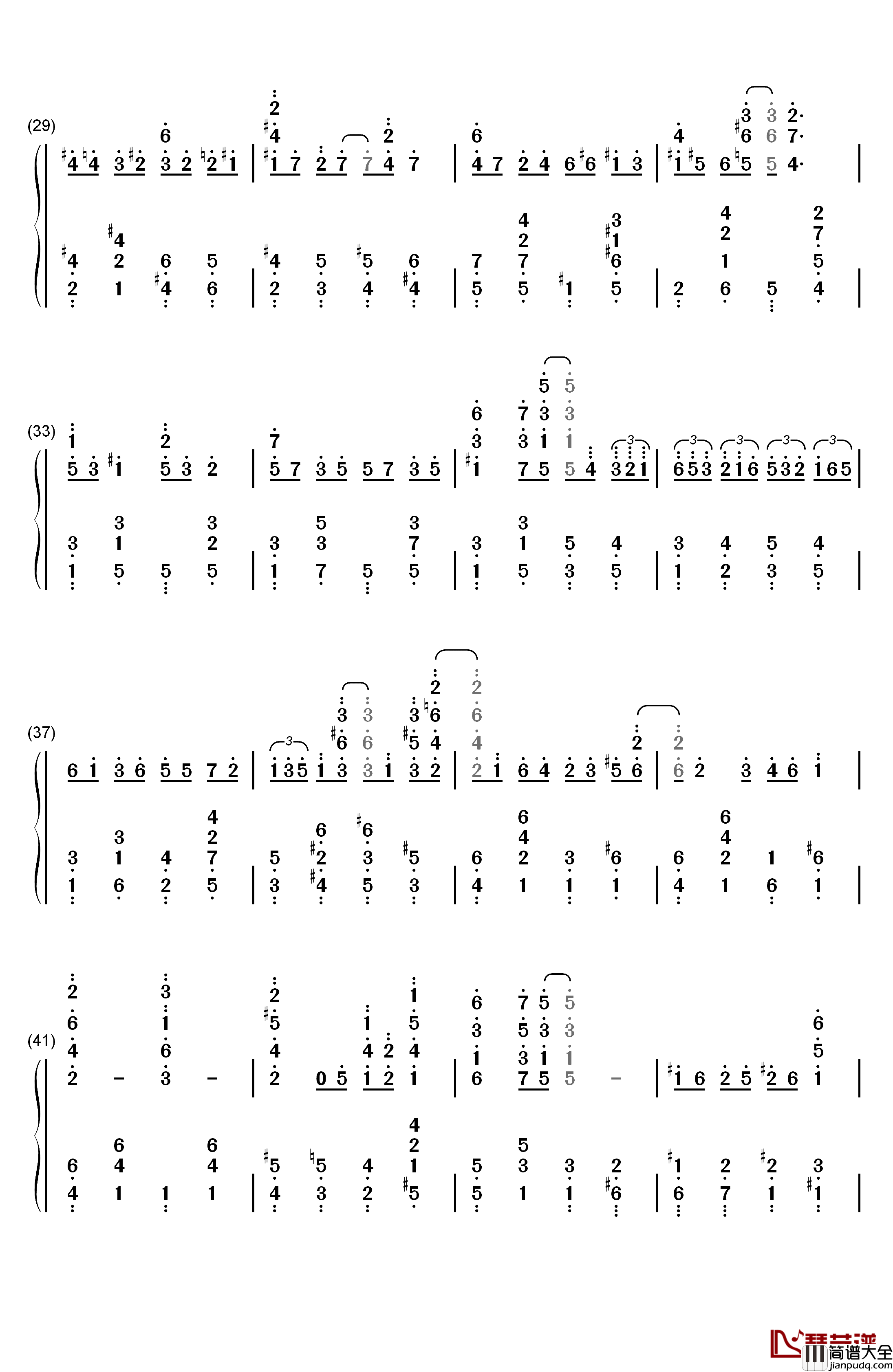 Chinatown_My_Chinatown钢琴简谱_数字双手_Jean_Schwartz
