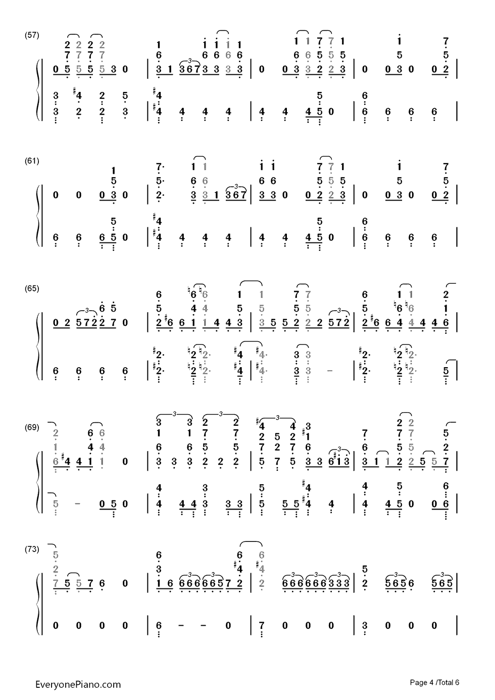 My_Lady钢琴简谱_数字双手_EXO