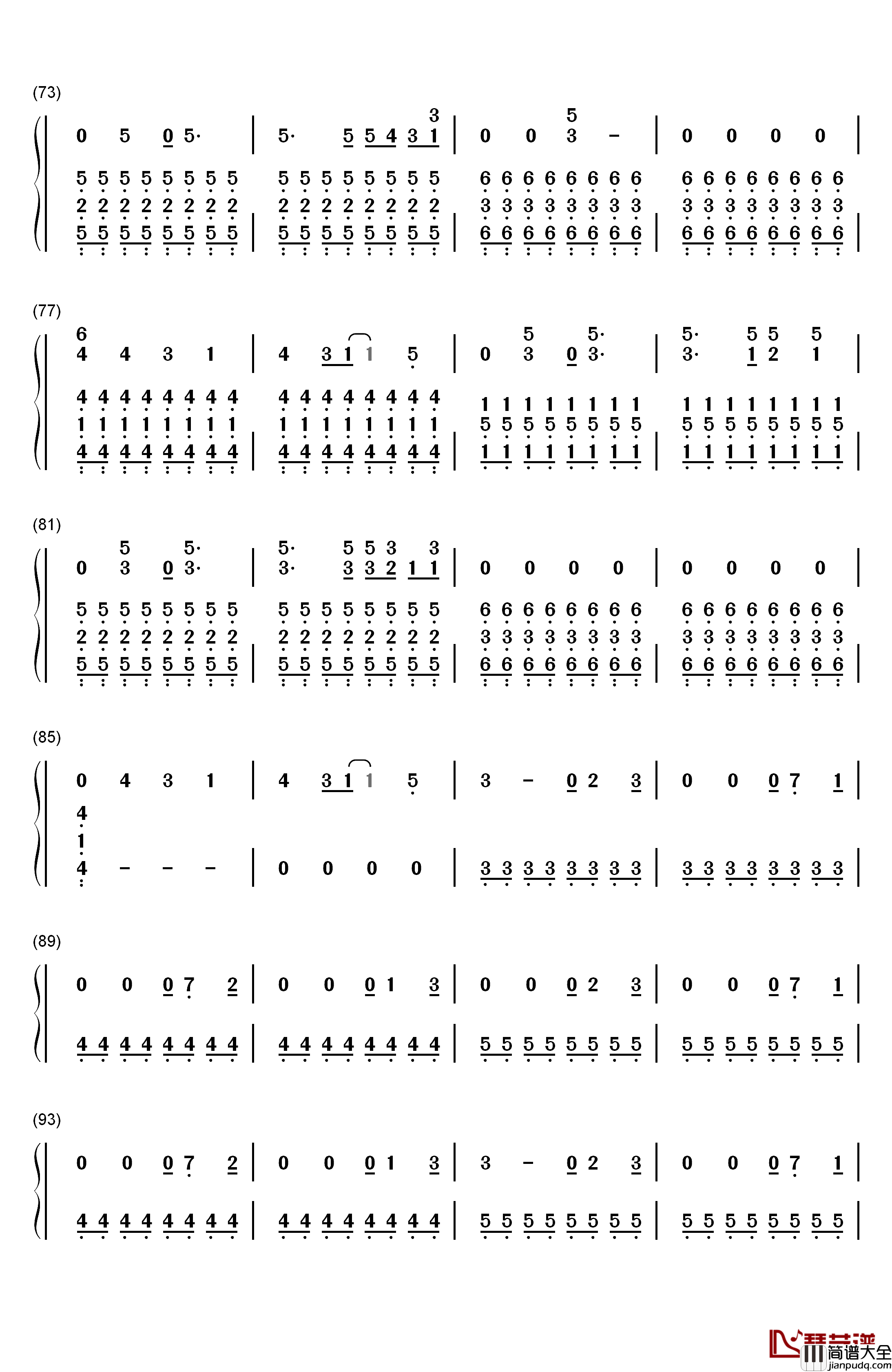 Bored_To_Death钢琴简谱_数字双手_Blink_182