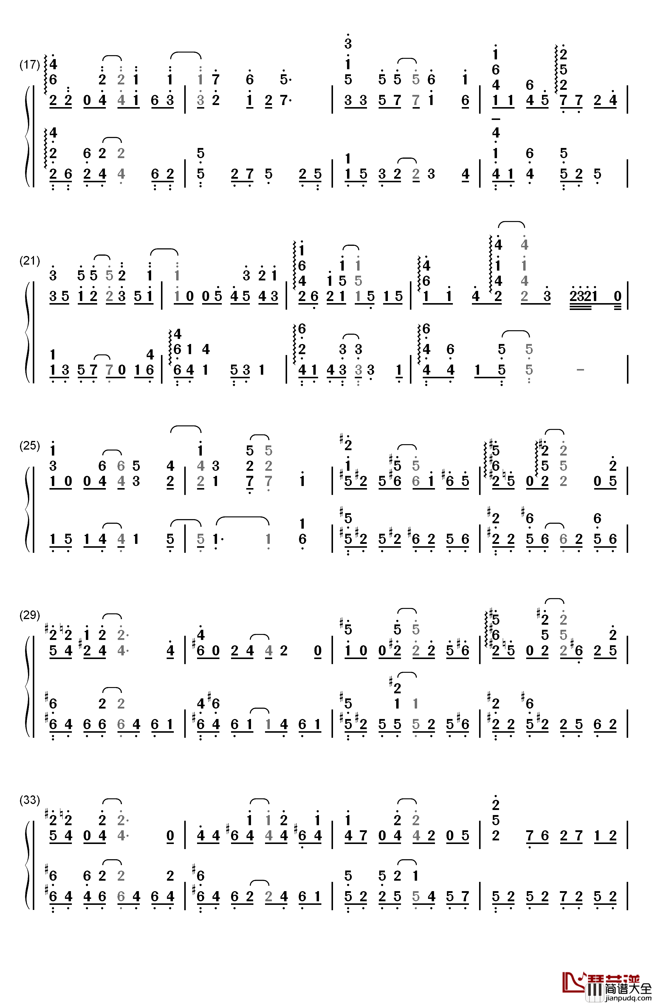 Serenity钢琴简谱_数字双手_Robert_Haig_Coxon
