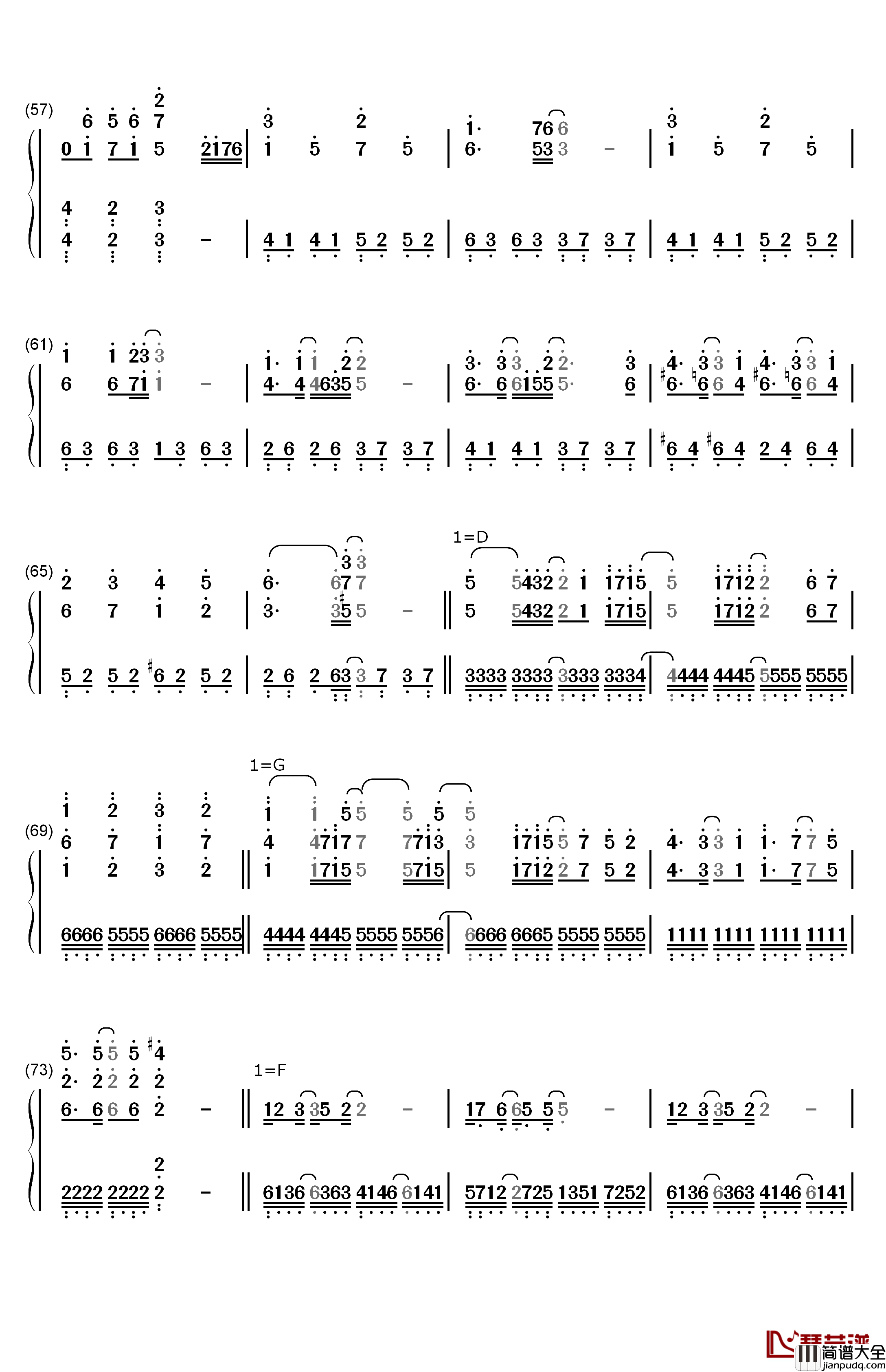 Invisible_Date钢琴简谱_数字双手_sweet_ARMS