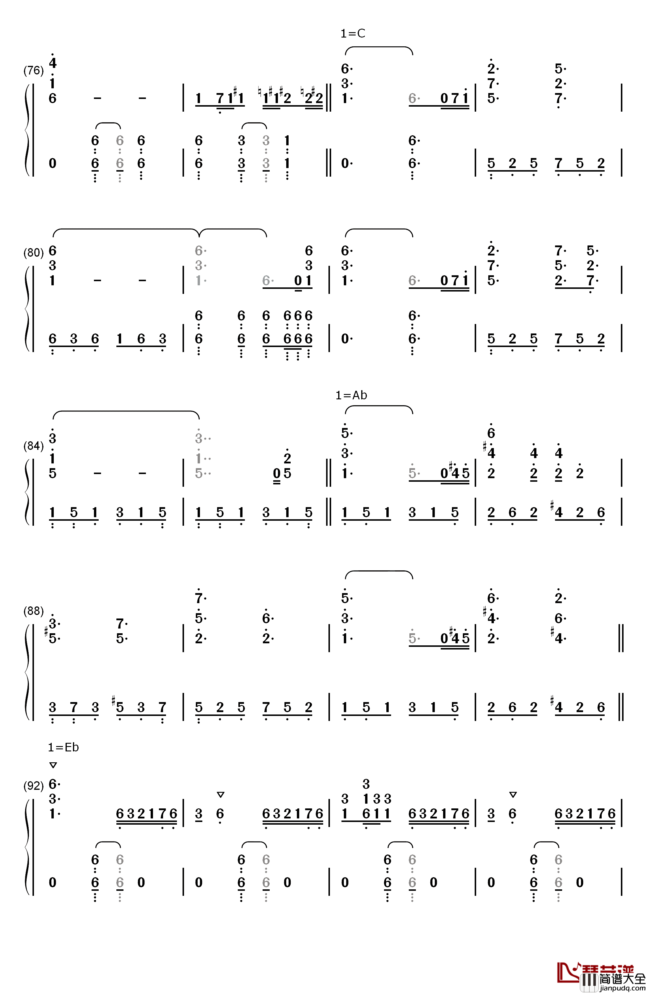 The_Adventures_of_Han钢琴简谱_数字双手_John_Williams