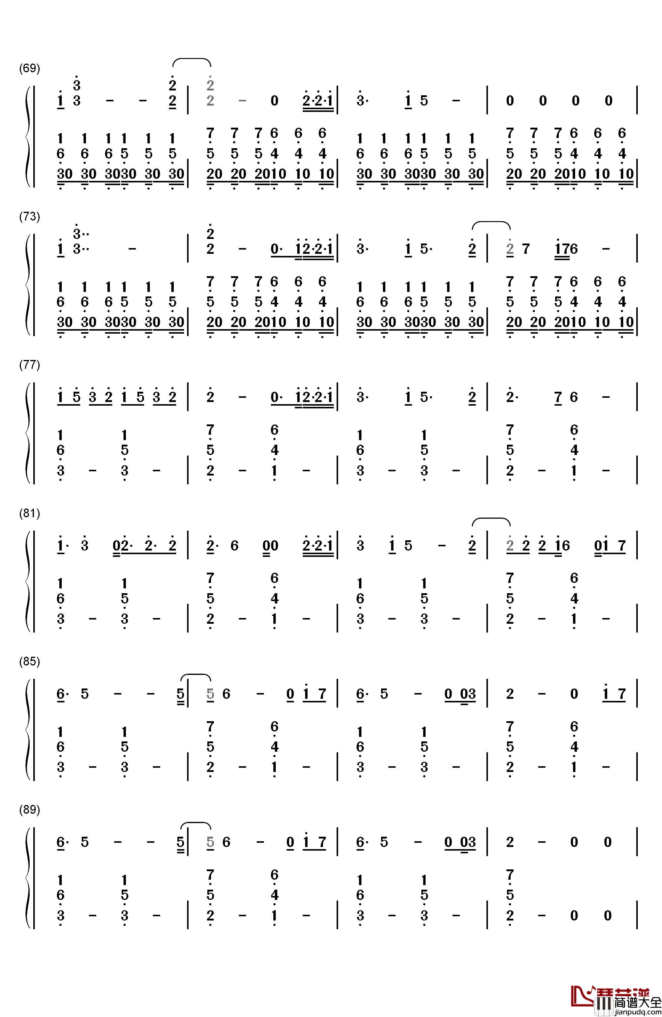 Happy_Birthday钢琴简谱_数字双手_Kygo