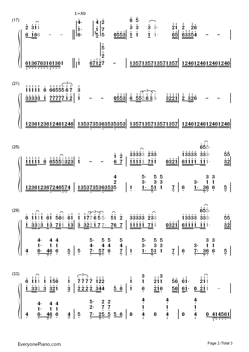 当爱已成往事钢琴简谱_数字双手_林忆莲_李宗盛