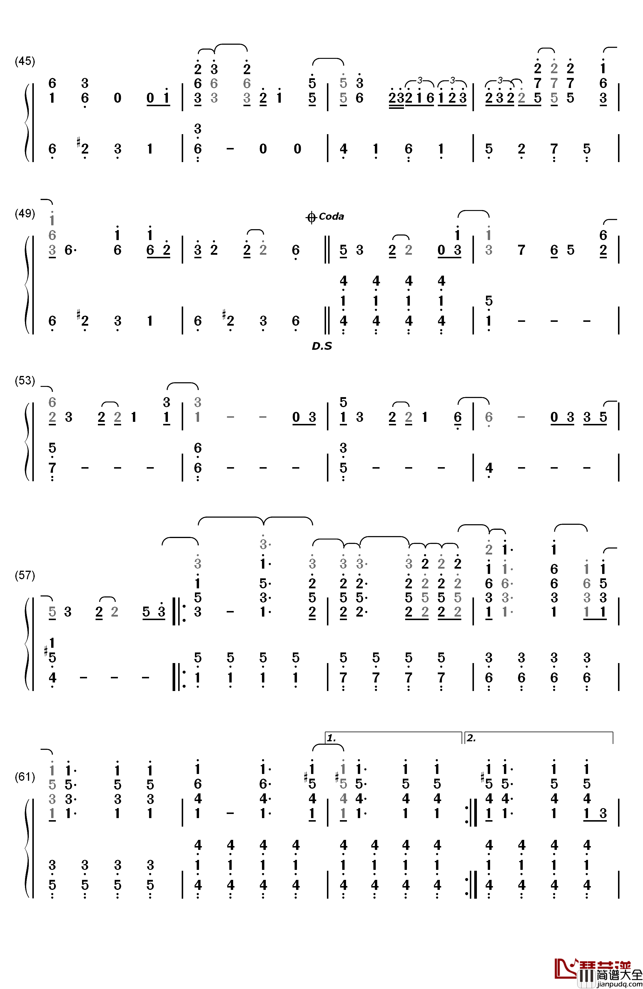La_La_Land钢琴简谱_数字双手_Demi_Lovato