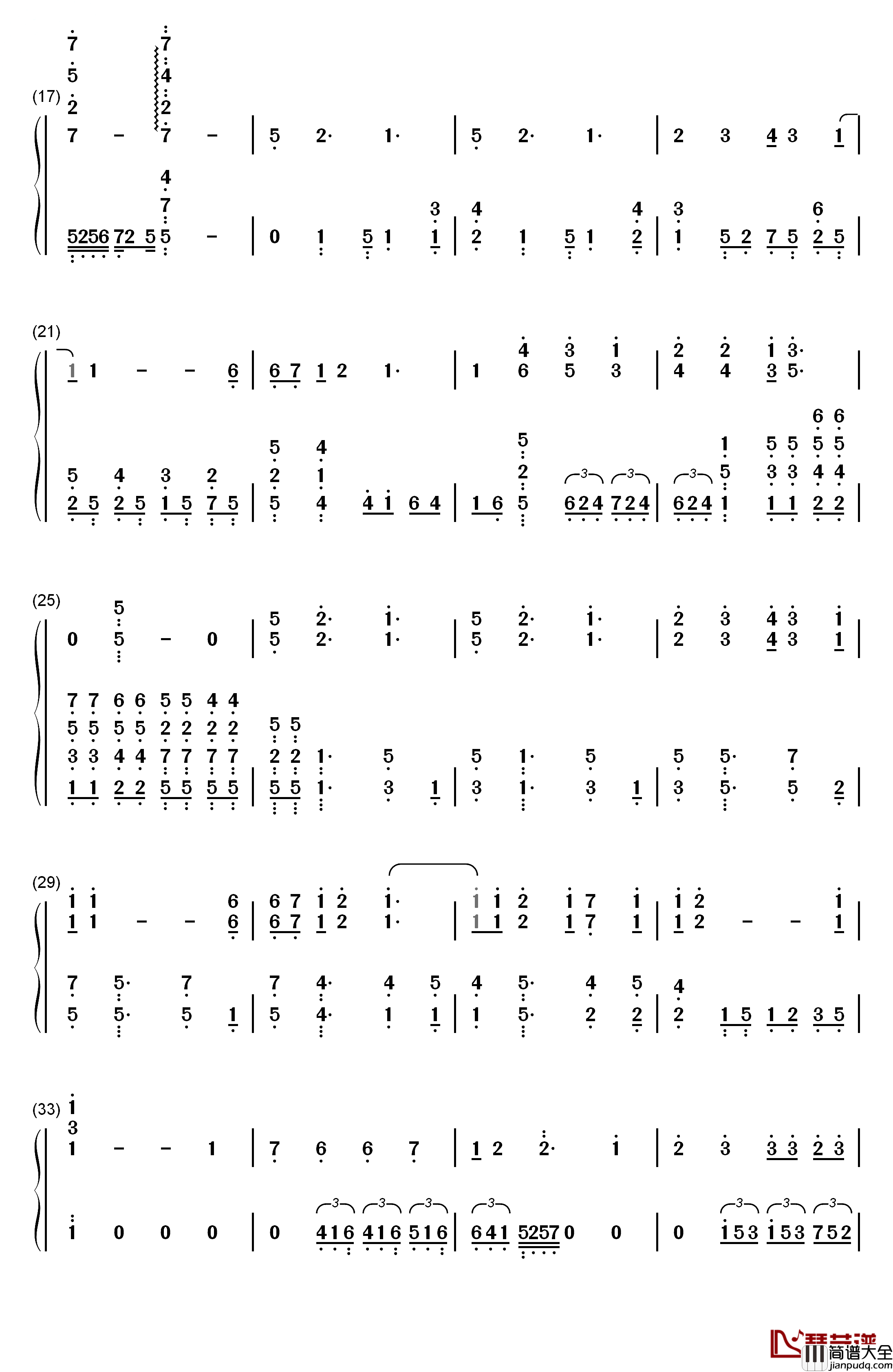 それは仆たちの奇迹钢琴简谱_数字双手_μ's