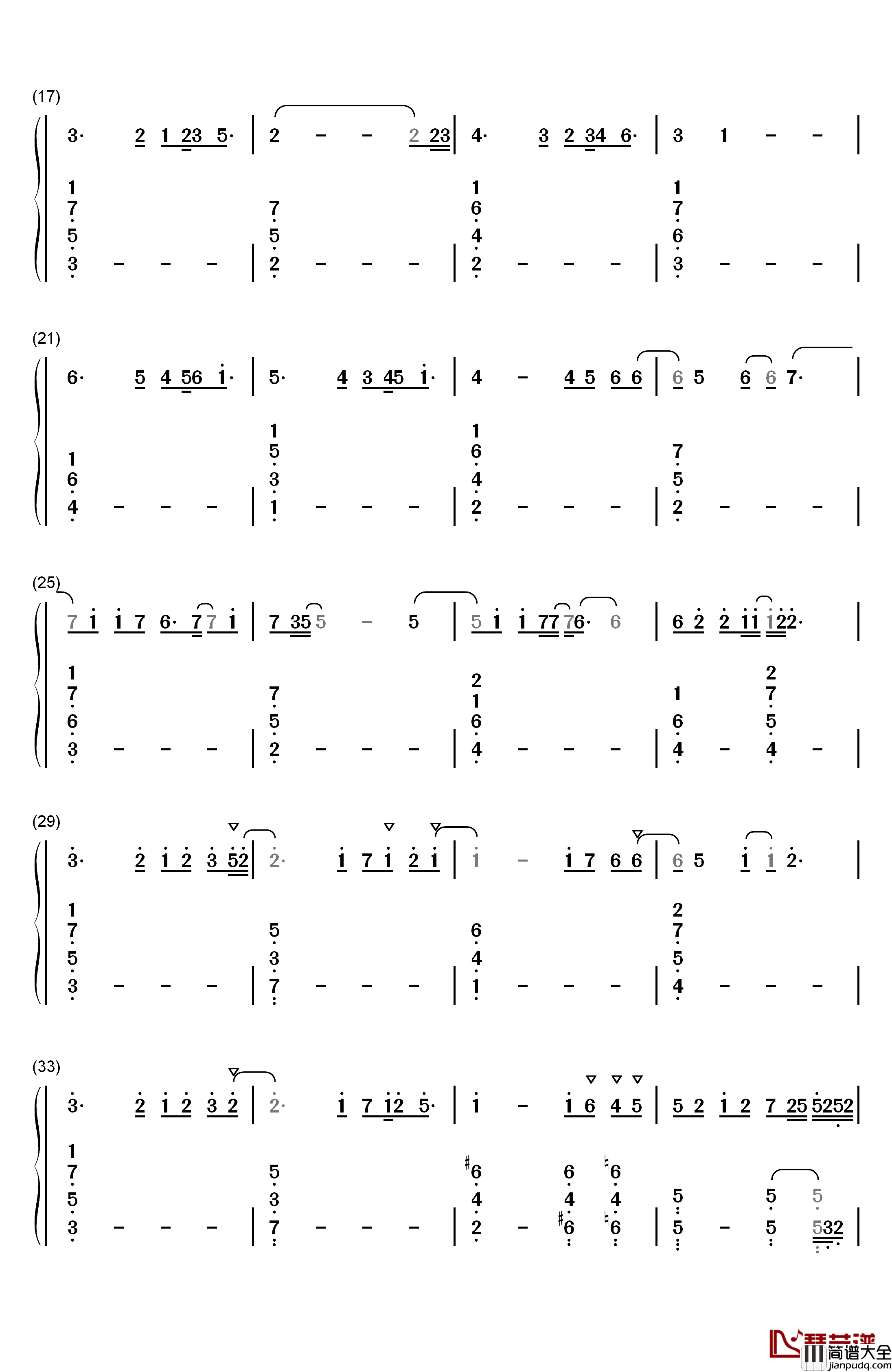 La_Incondicional钢琴简谱_数字双手_Luis_Miguel