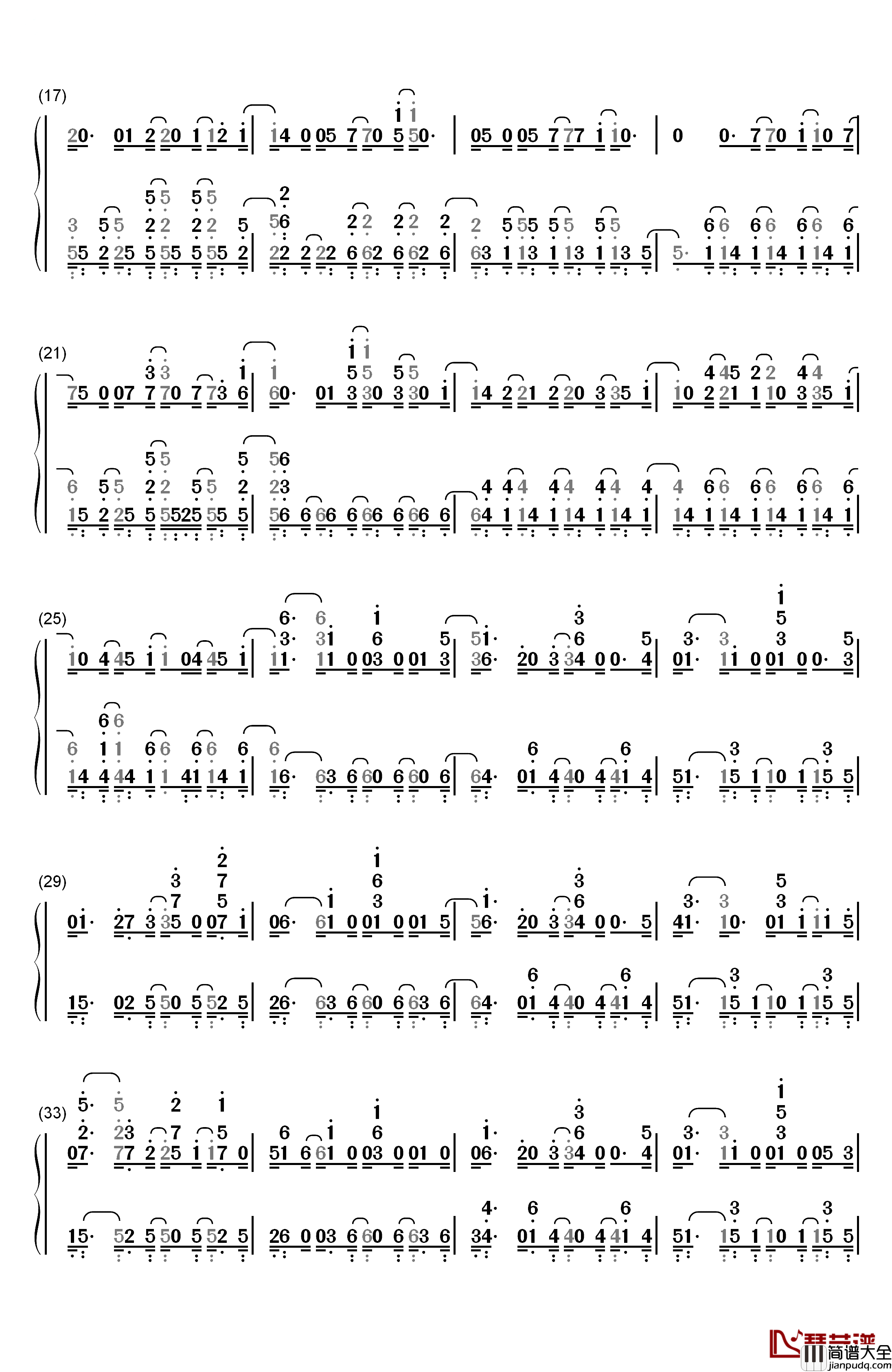 Tired钢琴简谱_数字双手_Alan_Walker_ft_Galvin_James