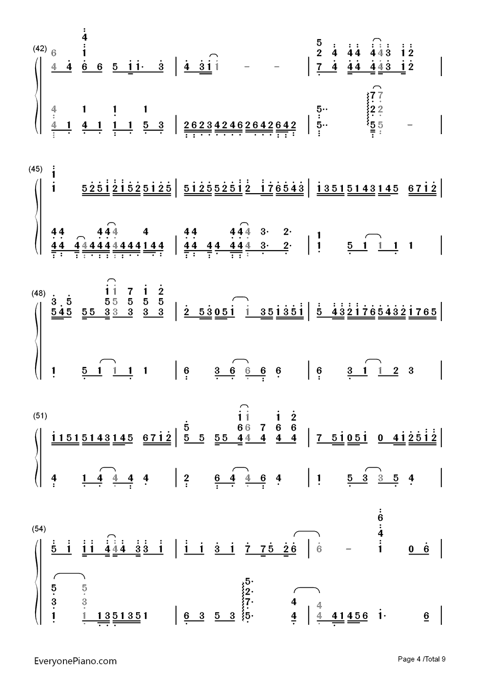 虹を編めたら钢琴简谱_数字双手_fhána