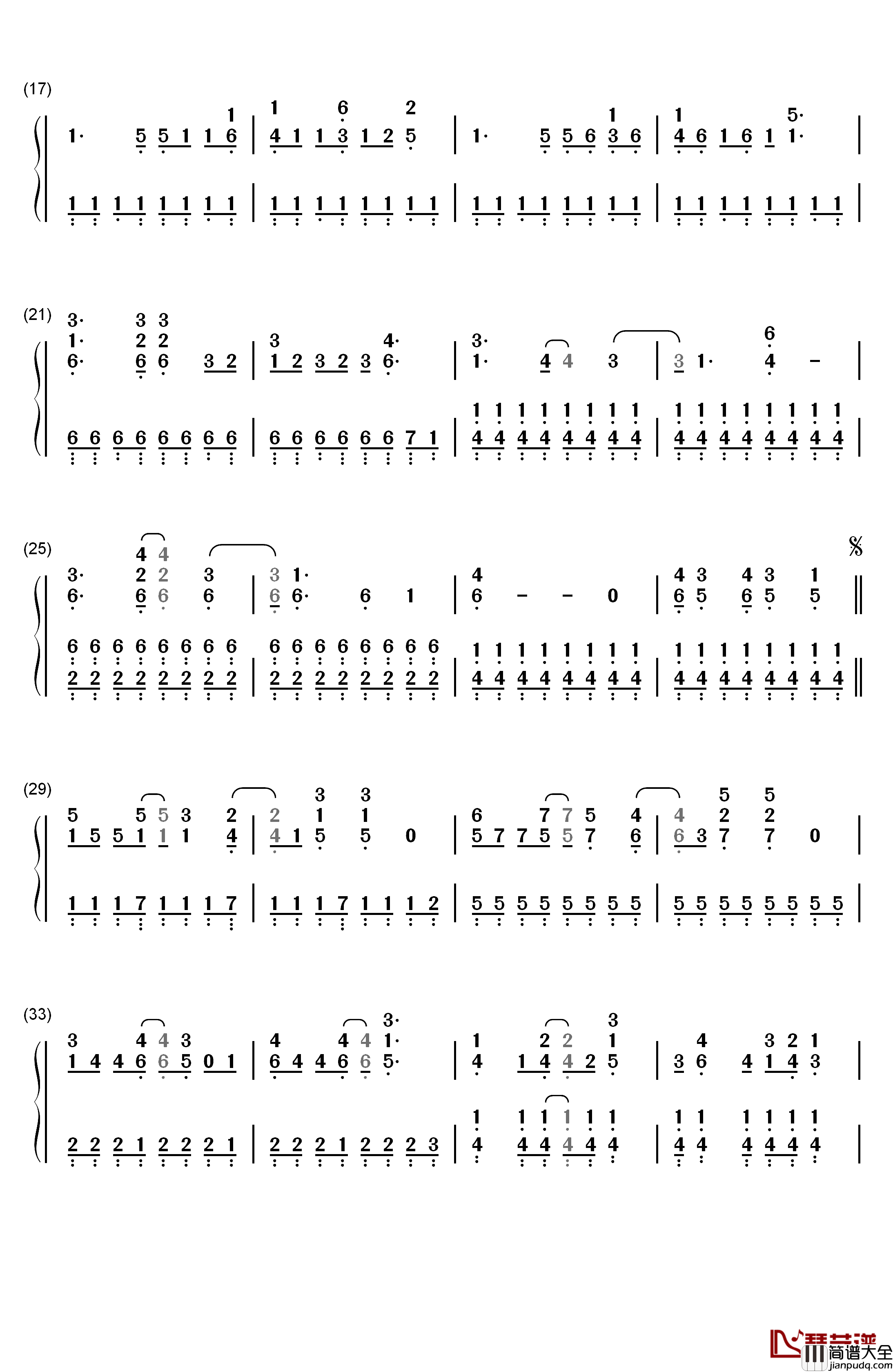 Here_We_Go_Again钢琴简谱_数字双手_Demi_Lovato