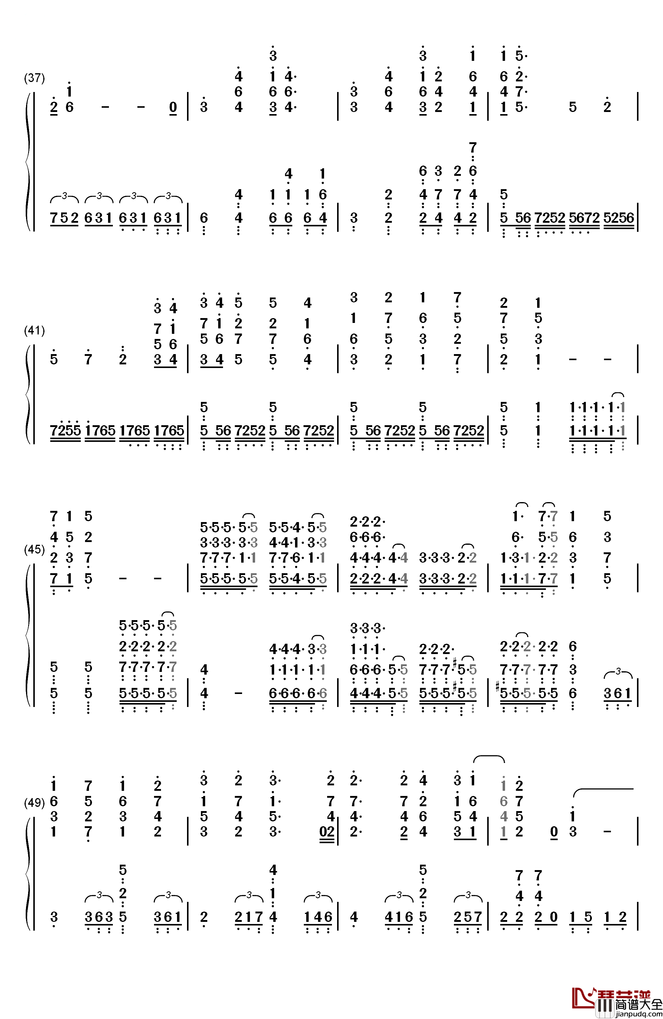 それは仆たちの奇迹钢琴简谱_数字双手_μ's