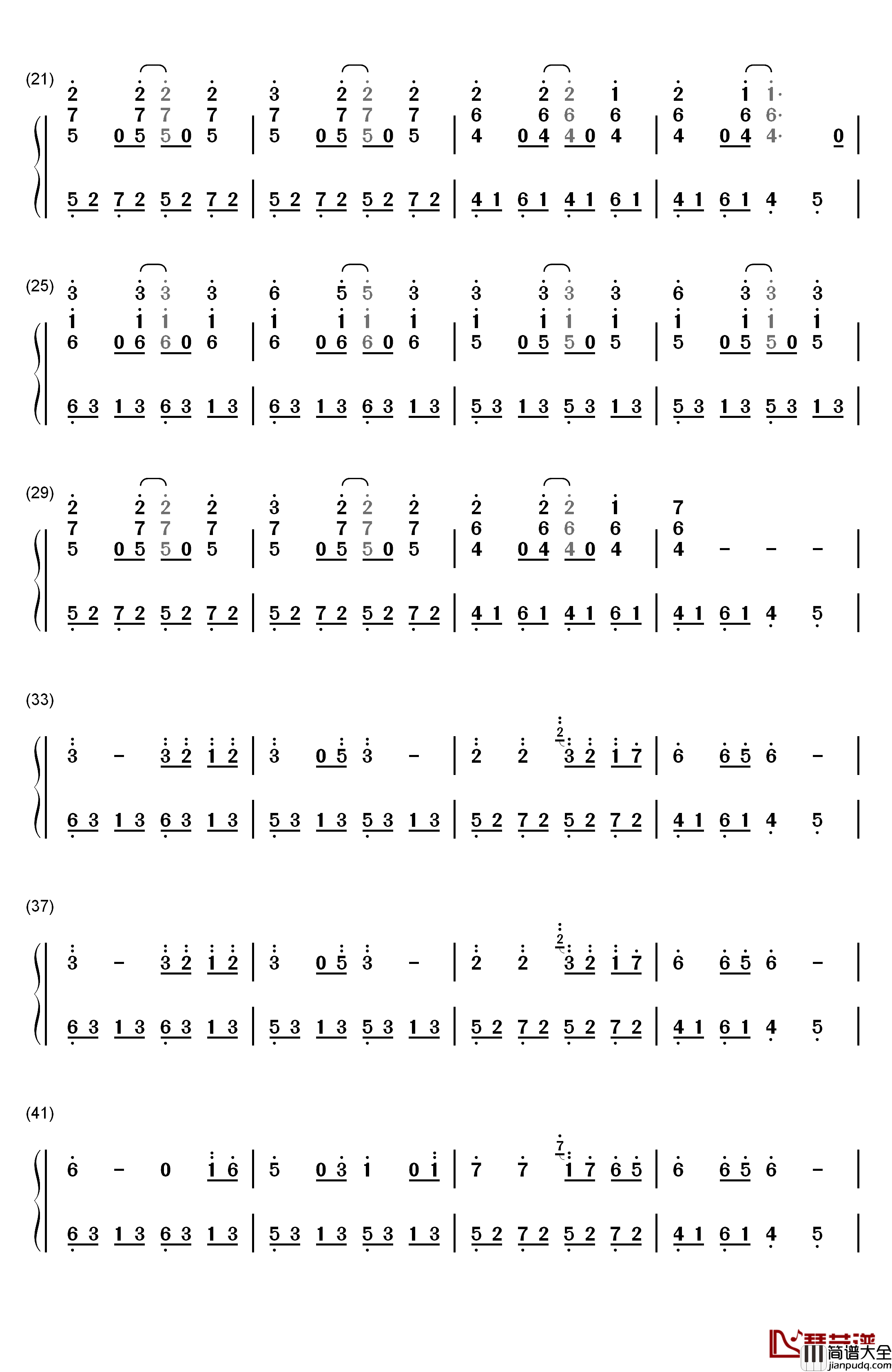 Down_by_the_River钢琴简谱_数字双手_Milky_Chance