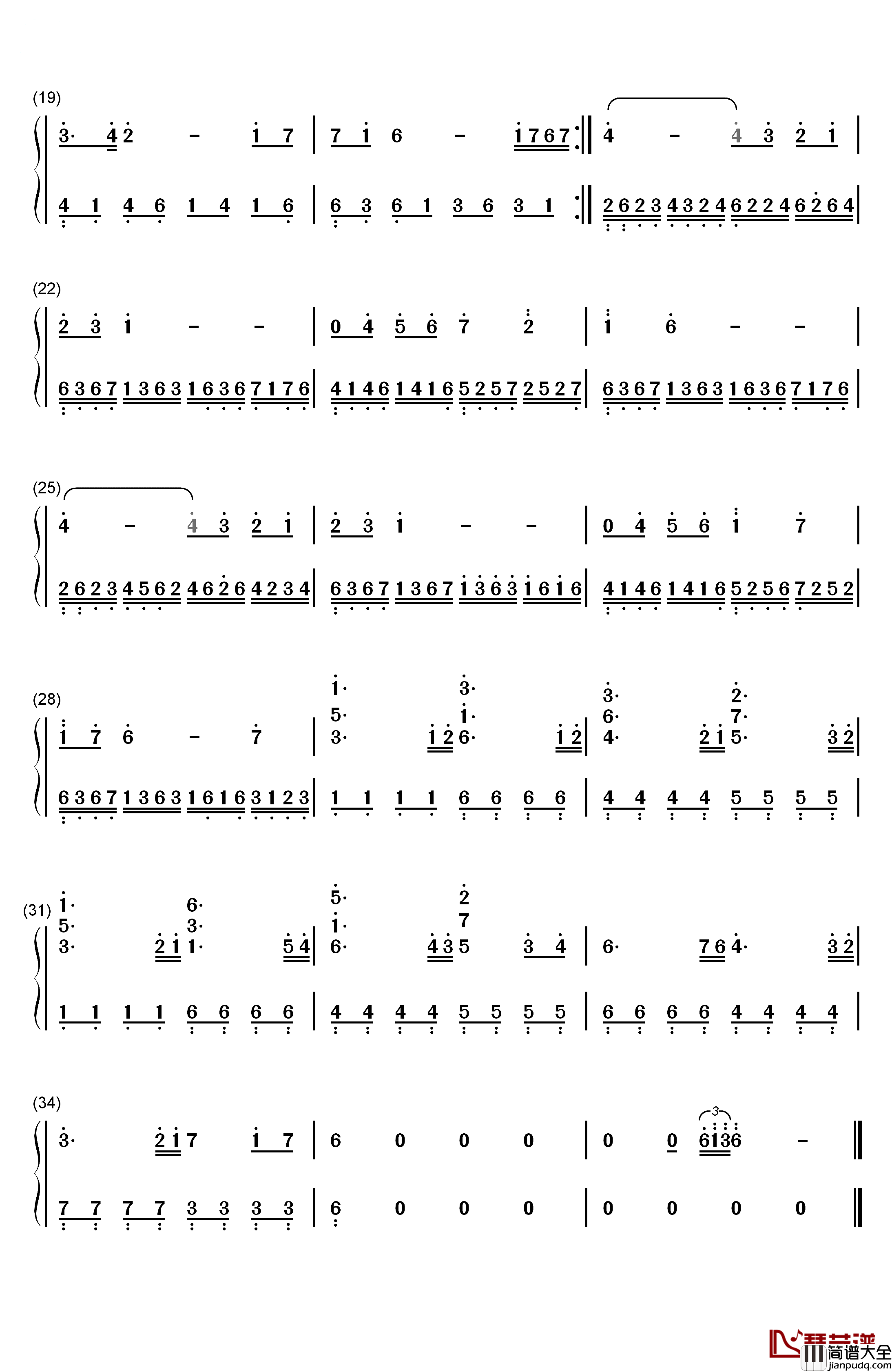 亡灵序曲钢琴简谱_数字双手_Dreamtale