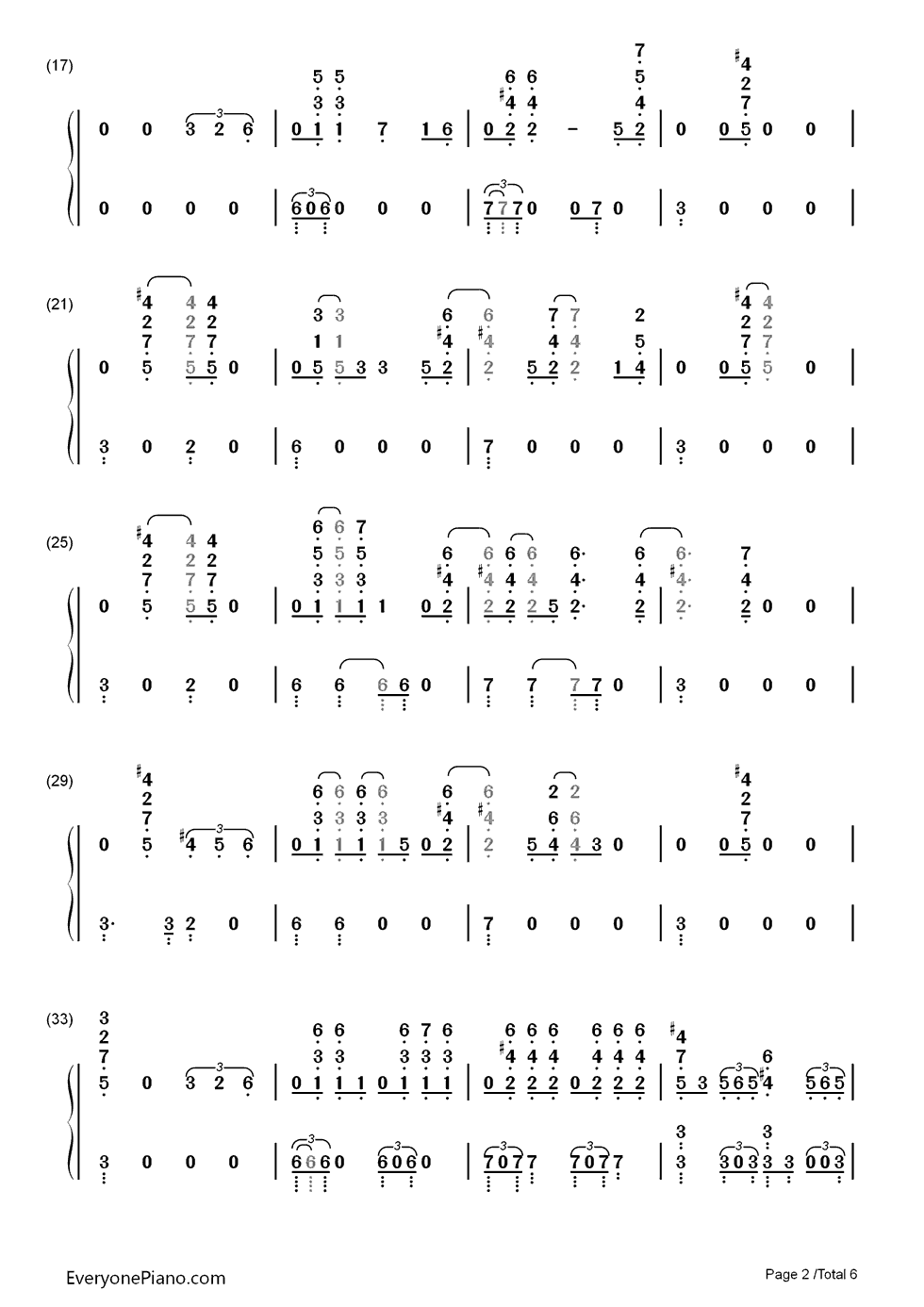 My_Lady钢琴简谱_数字双手_EXO