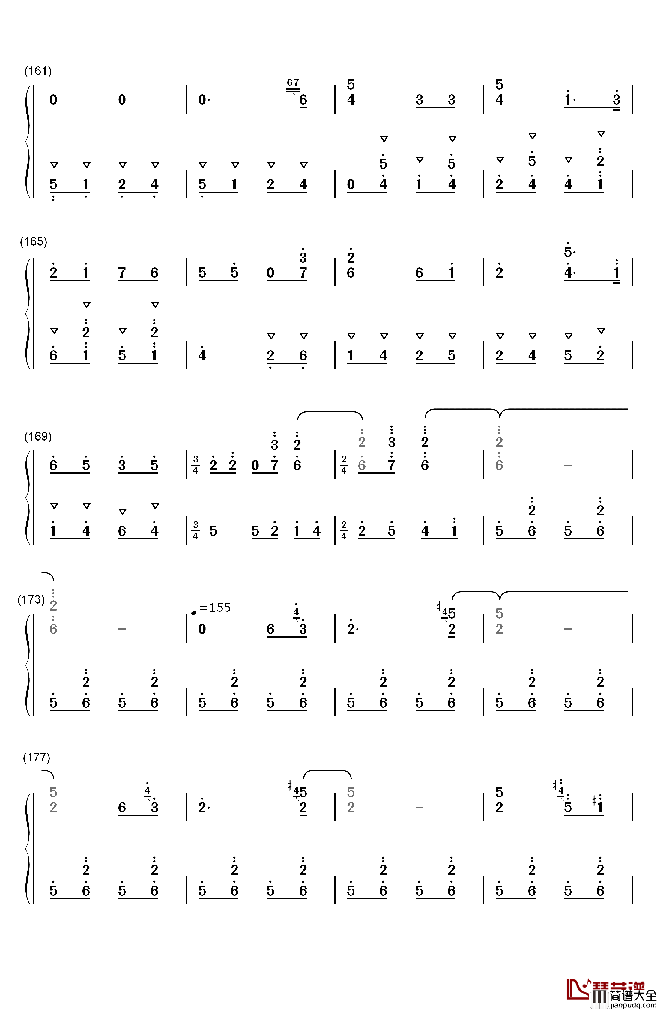 百鸟朝凤钢琴简谱_数字双手_王建中