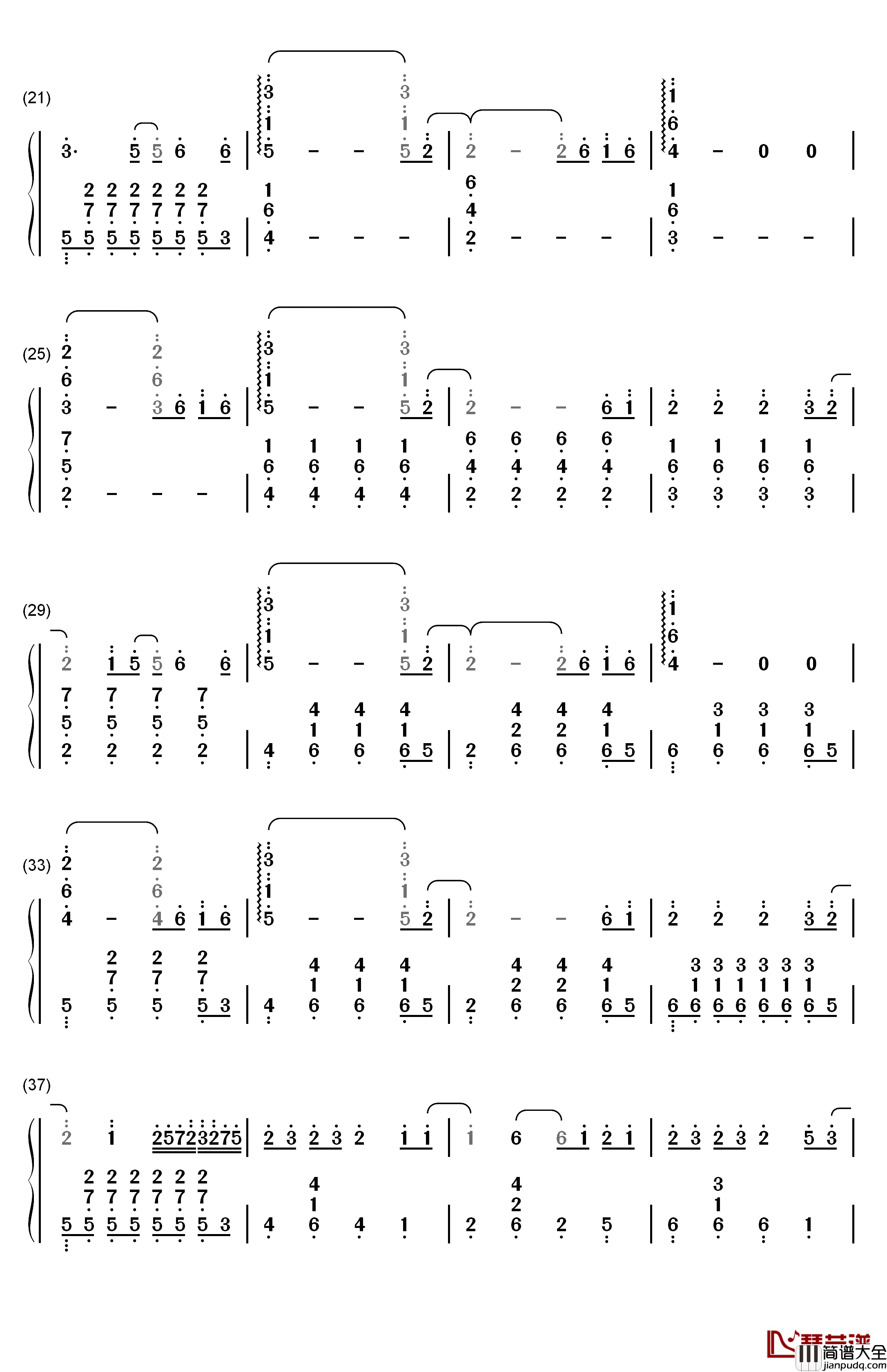 Cool钢琴简谱_数字双手_Alesso