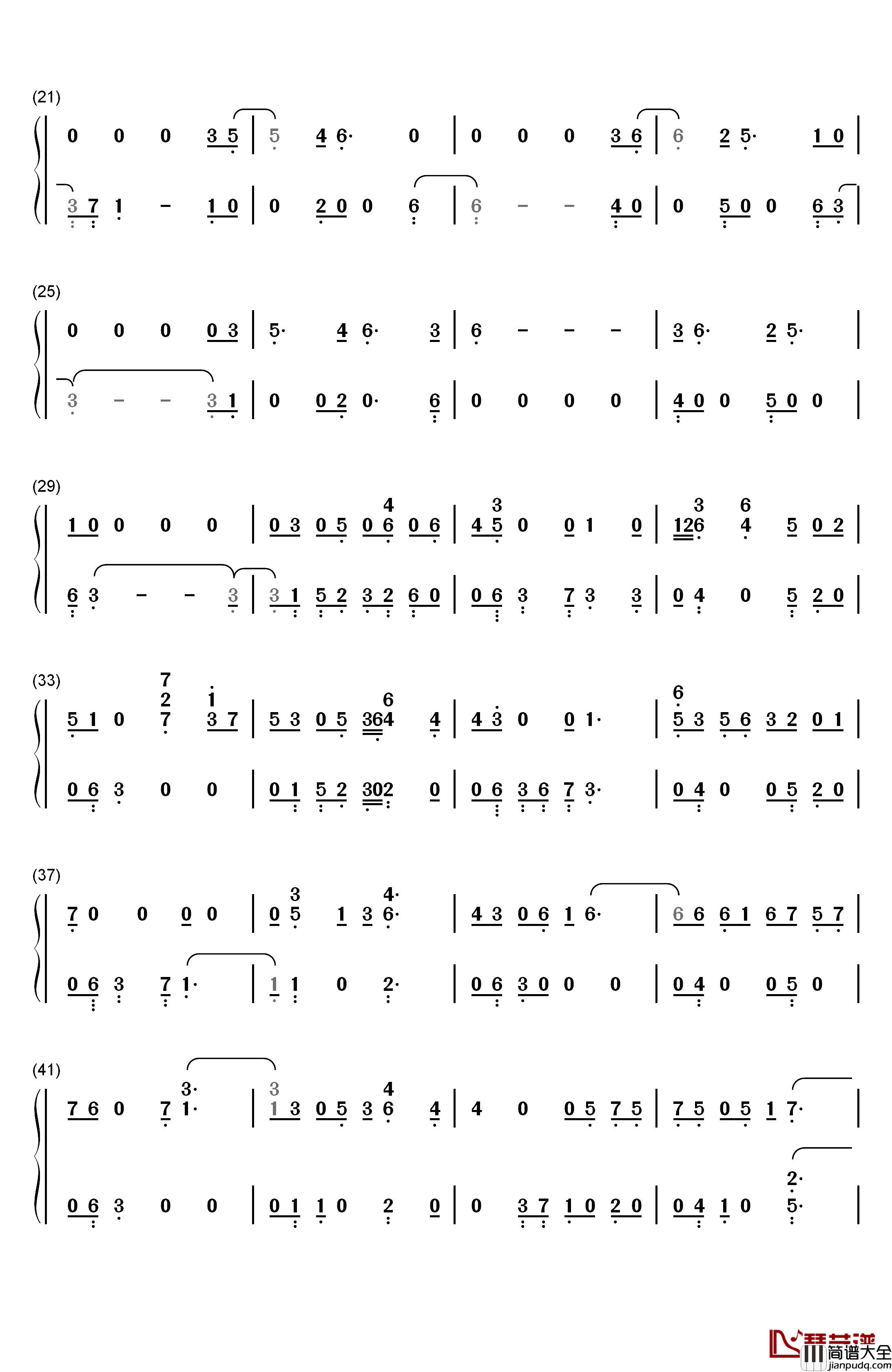 Don't_Leave_Me_Alone钢琴简谱_数字双手_David_Guetta_Anne_Marie