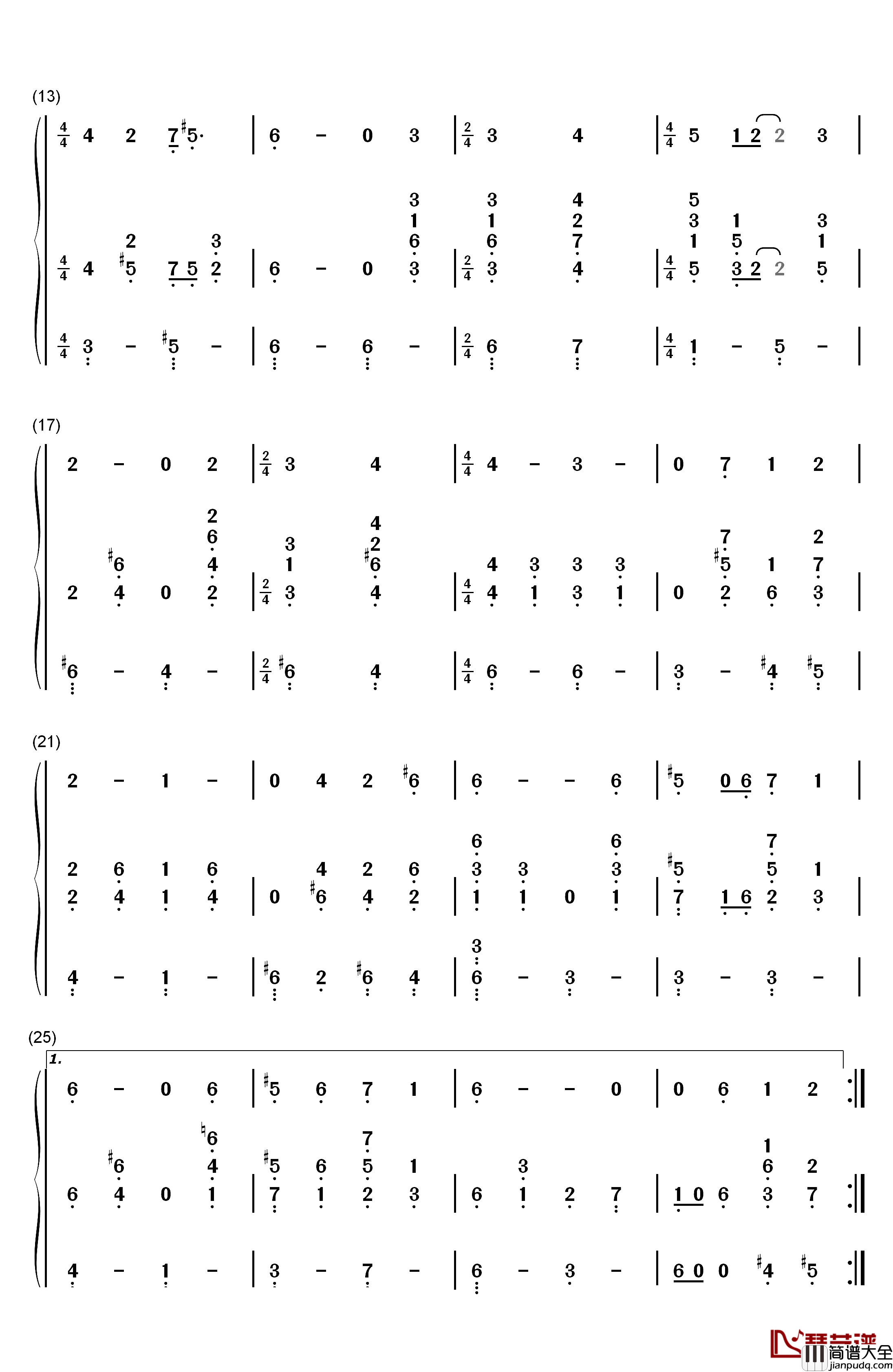 Sally's_Song钢琴简谱_数字双手_Danny_Elfman